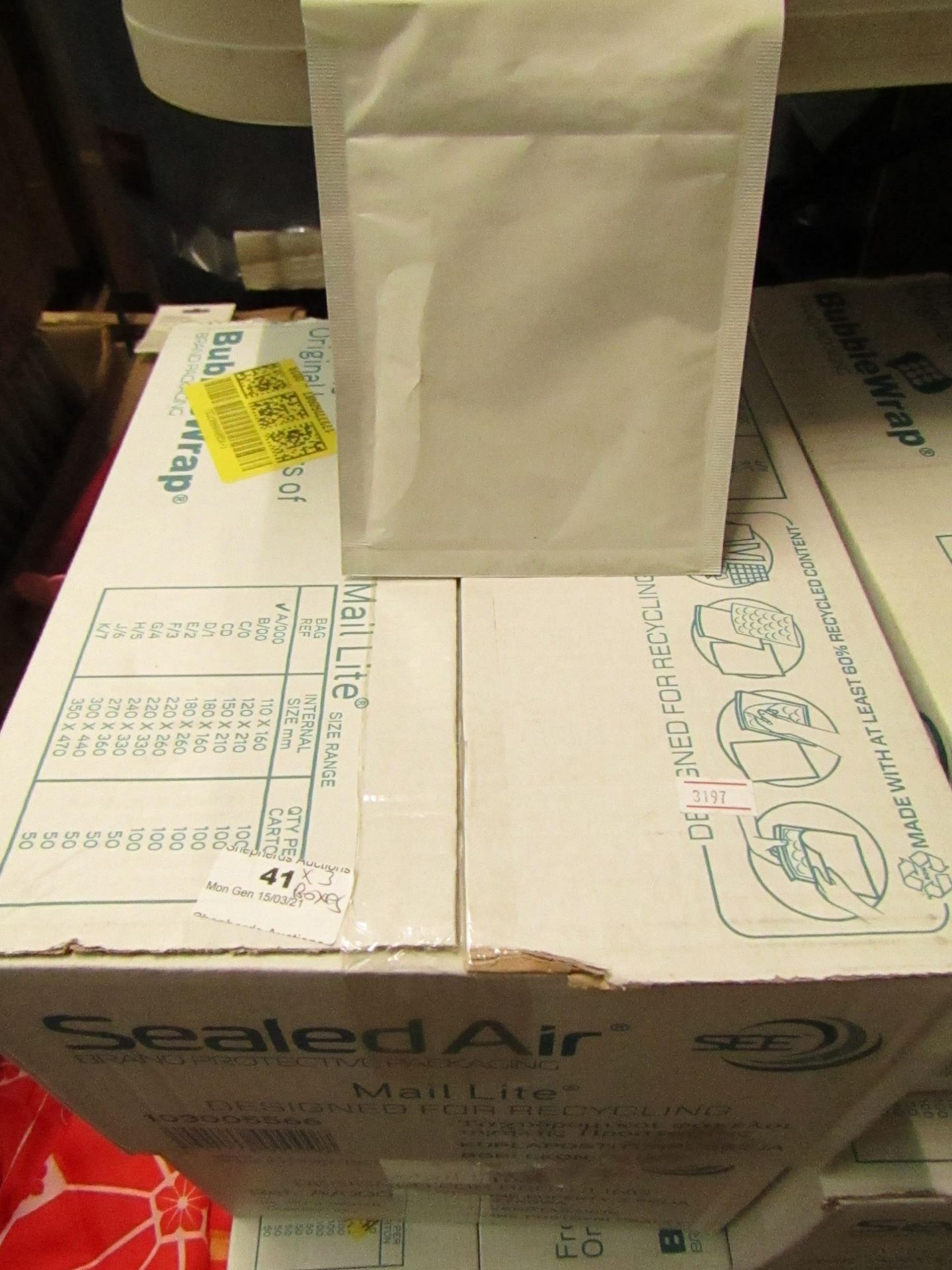 3x Sealed Air - Mail Lite 110x160mm (3x Boxes of 100) - Unused & Boxed.