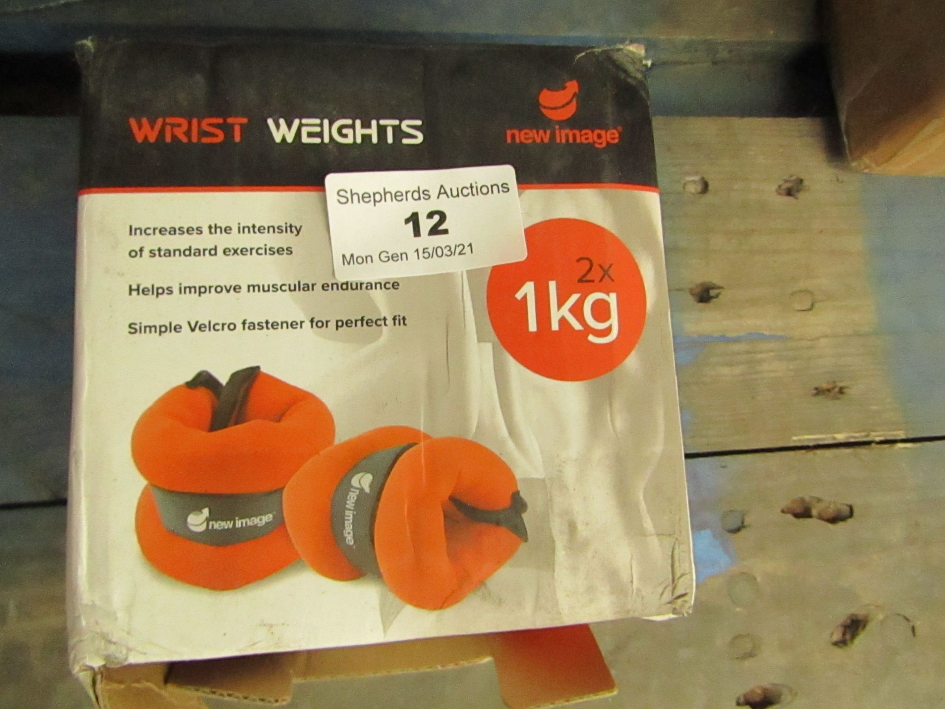 | 1x | NEW IMAGE WRIST WEIGHTS 2X 1KG | UNCHECHED & BOXED | SKU - | RRP £- |
