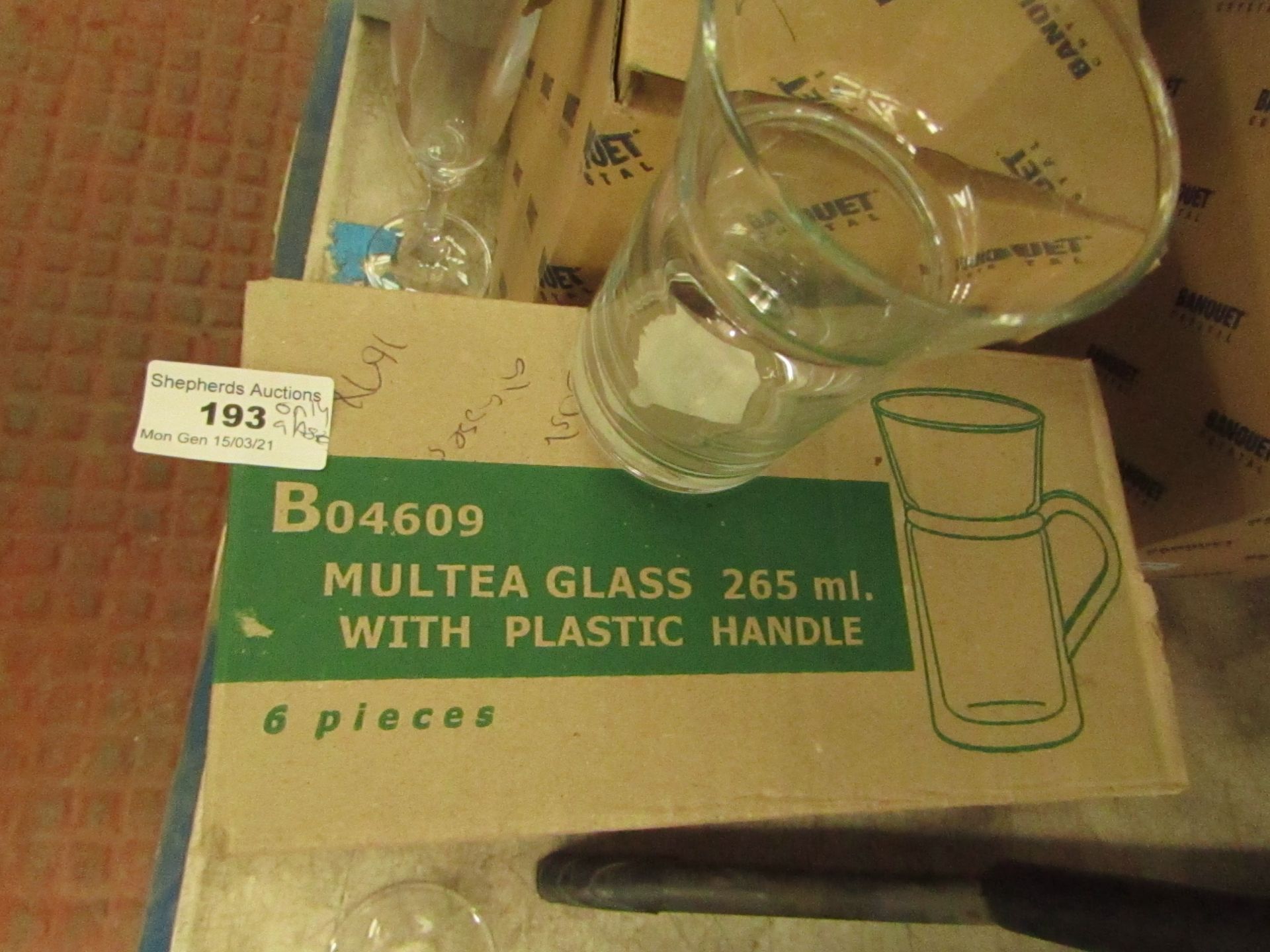 Ocean - Multea Glasses 265ml (No Plastic Handles Included) - Unchecked & Boxed.