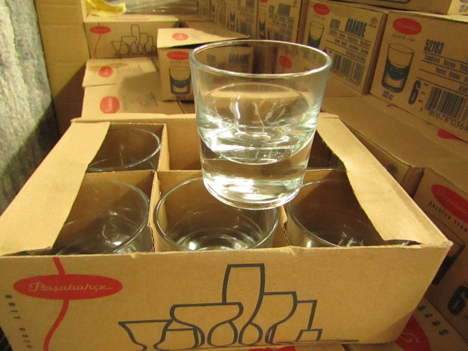 2x Pasabahce - Service Line Grande Tumber Glasses -135cc - Box of 6 - Unused & Boxed.