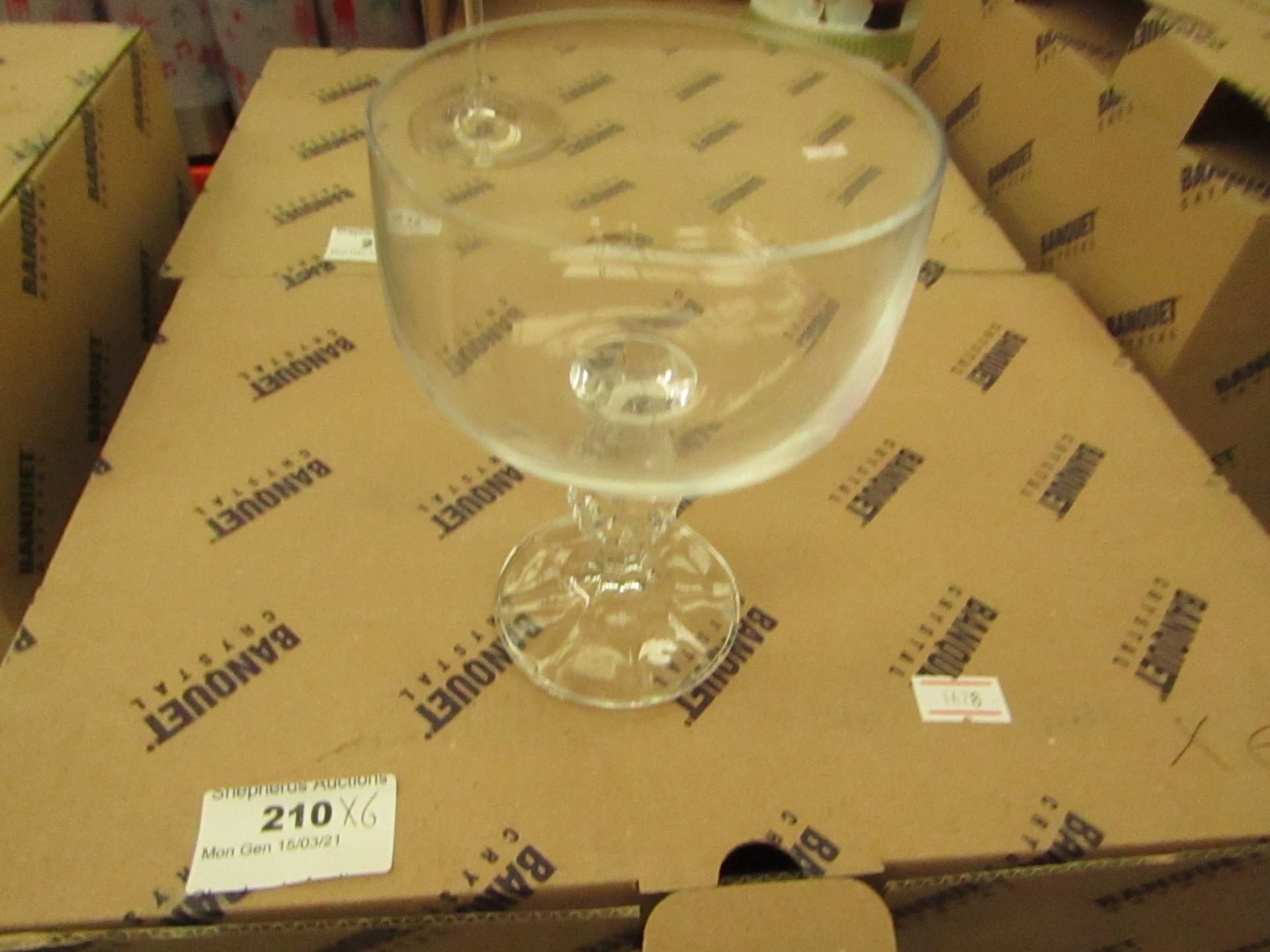 Banquet Crystal - Goblet - Pc Glasses Set - Unused & Boxed.