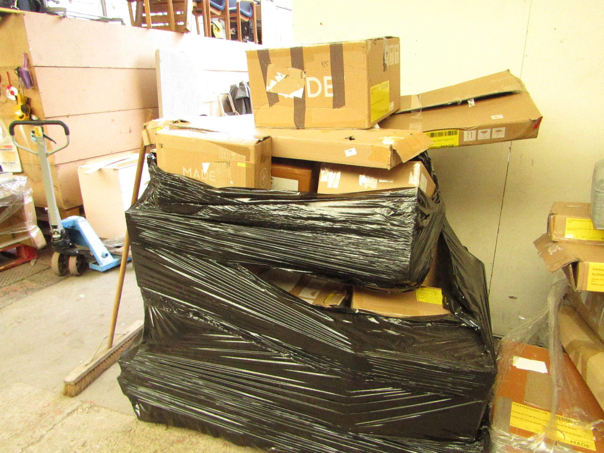 | 1X | PALLET OF FAULTY / MISSING PARTS / DAMAGED CUSTOMER RETURNS MADE.COM STOCK UNMANIFESTED |