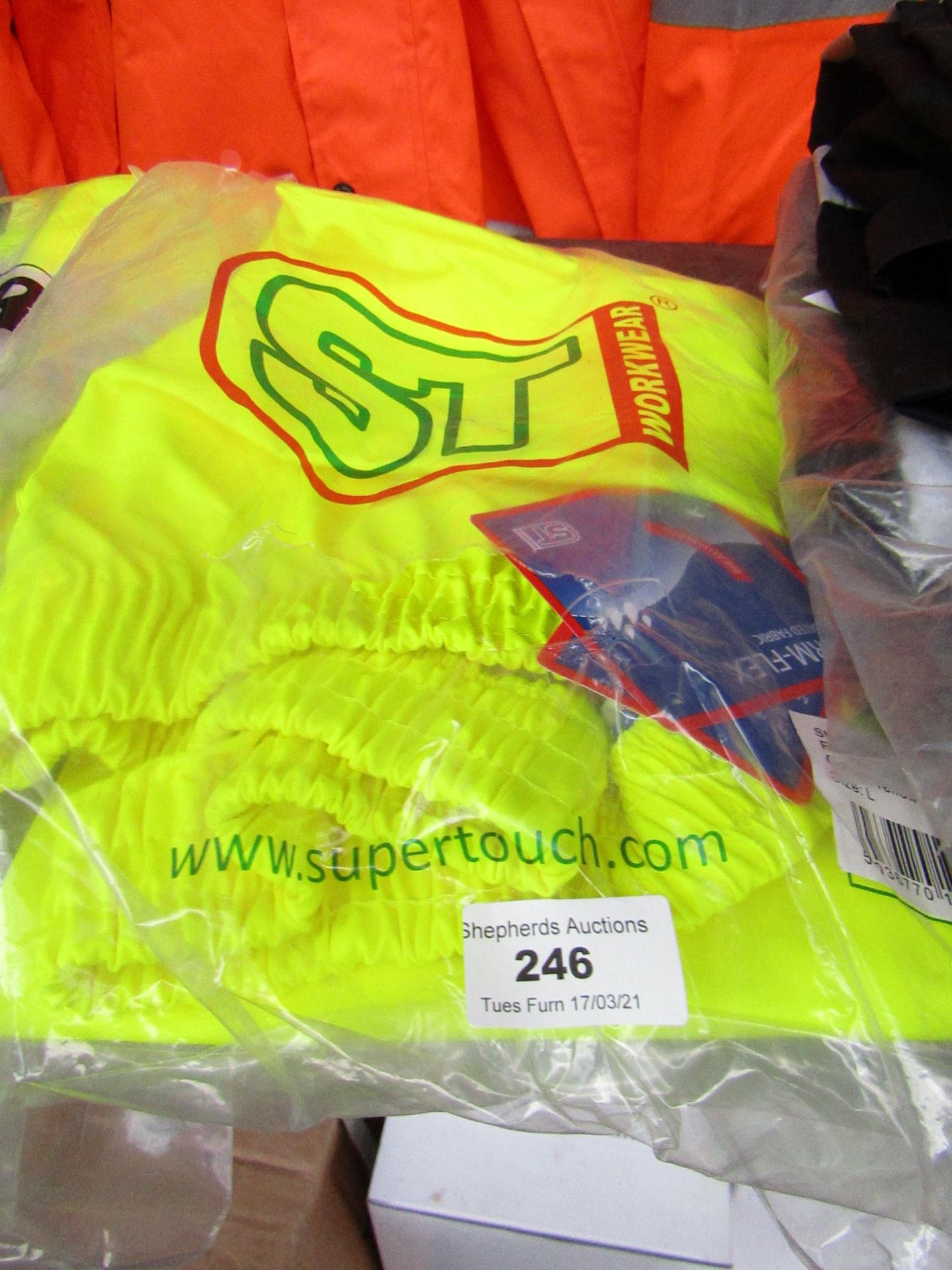 ST Workwear - PU Trousers Hi-Vis Yellow - Size Large - Unused & Packaged.
