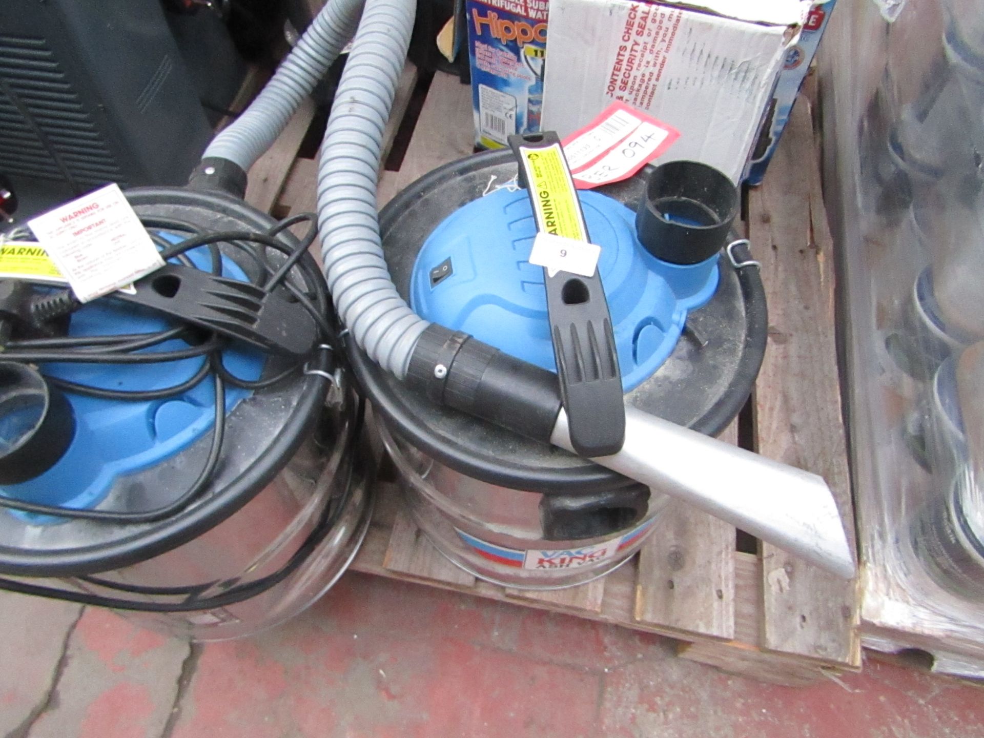 2x VacKing - Ash Vacuum Cleaner 1200, This lot is a Machine Mart product which is raw and completely