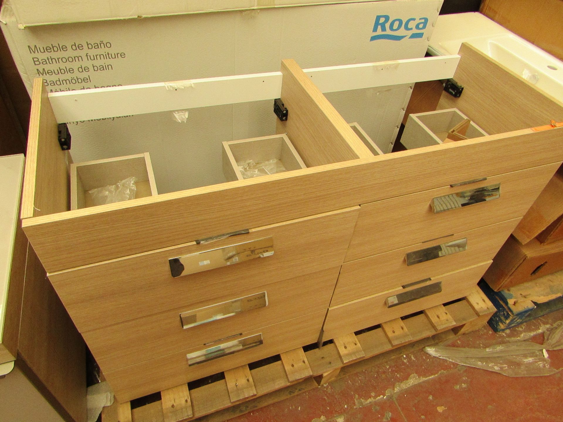 Roca base furniture 3 drawers Debba 120cm, new and boxed. RRP £800.00 | Picture is for display