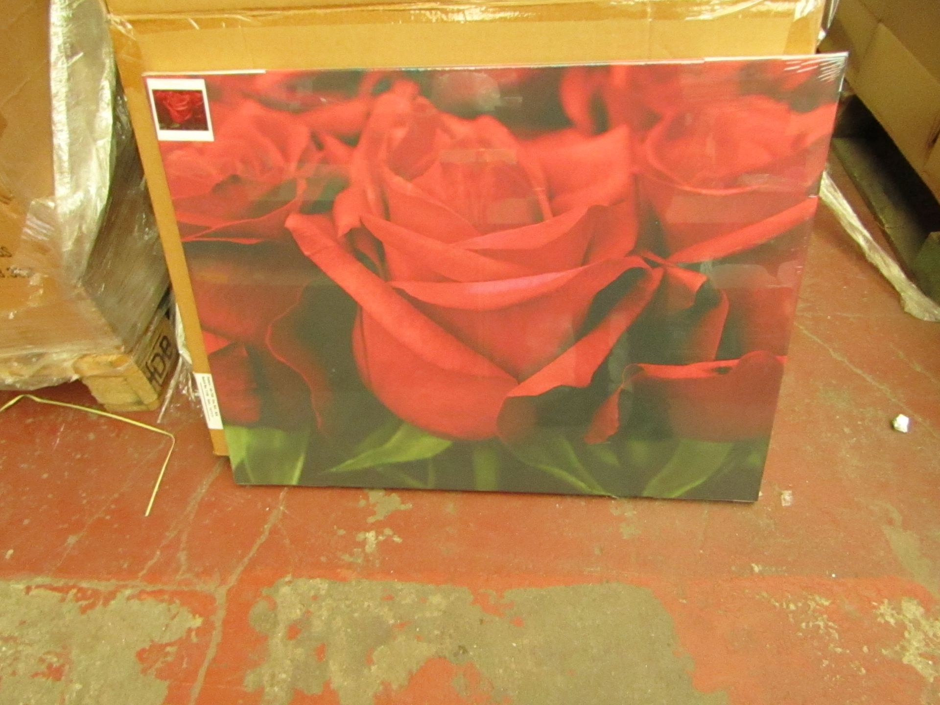 1 x Box of 2 per box Valentine Roses Prints - 80 x 60cm - New & Boxed.