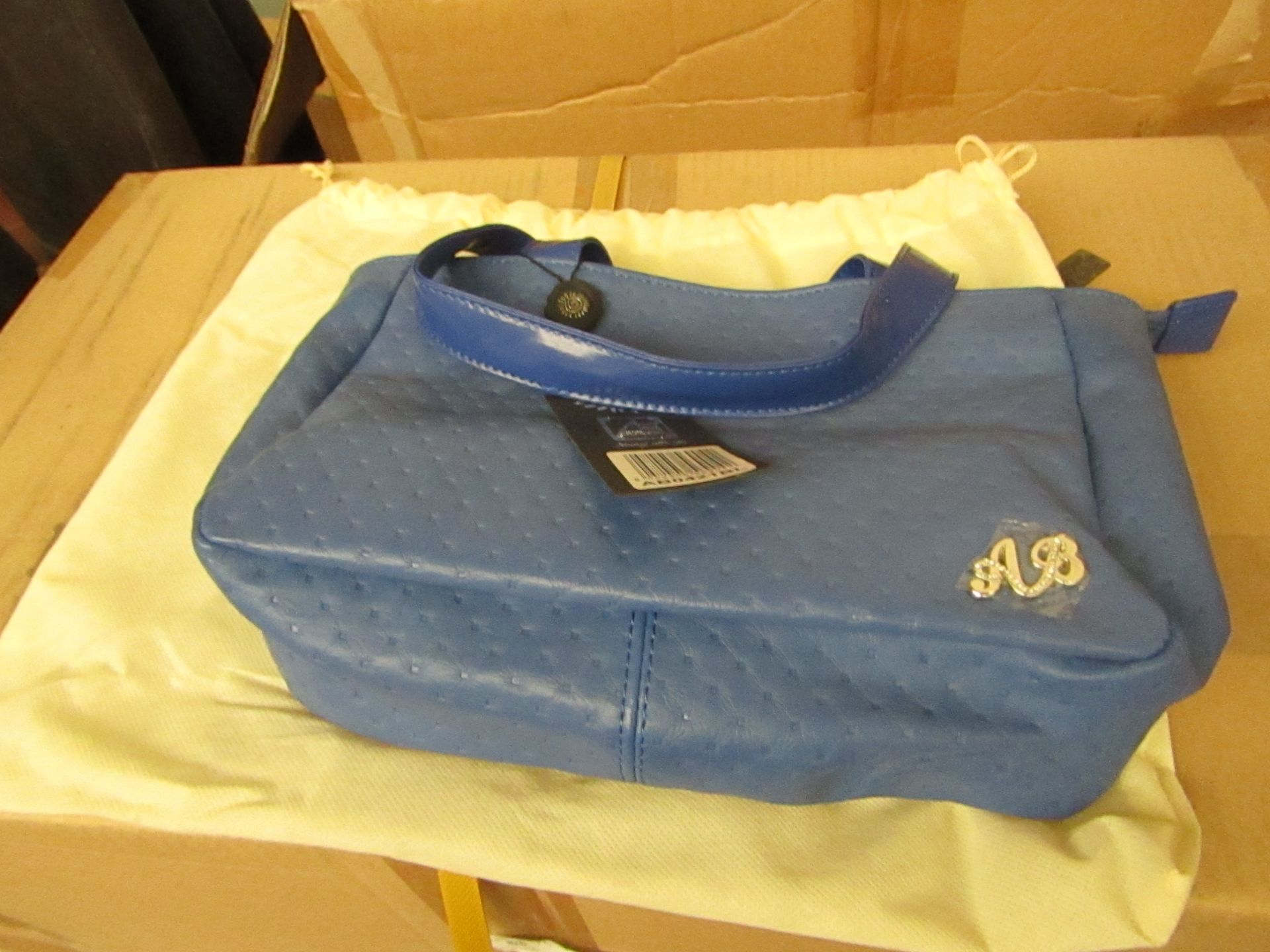 6 x AB Collizioni - Ladies Blue Handbags with Dustbags RRP £9.99 on ebay - New with tags