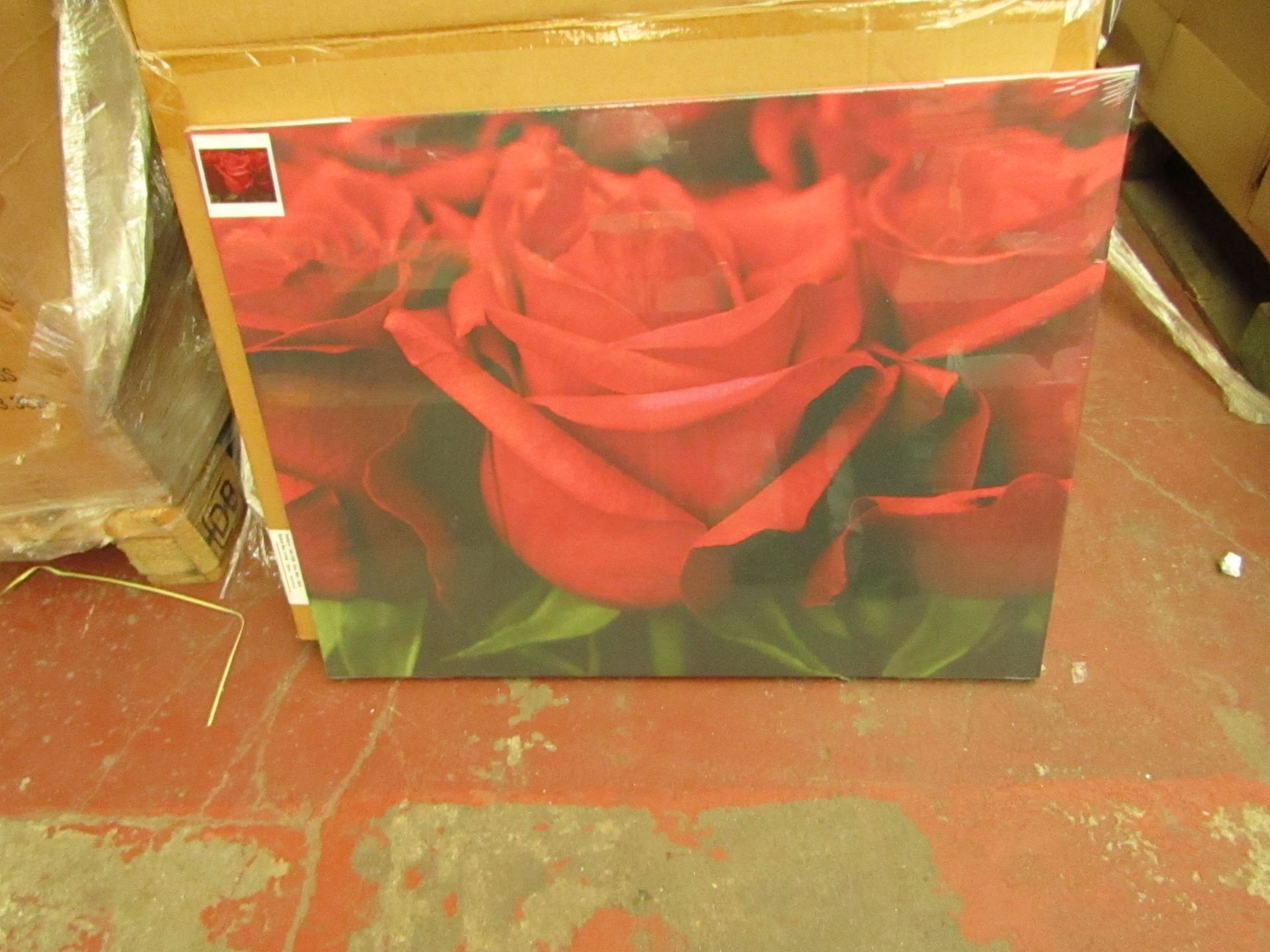 1 x Box of 2 per box Valentine Roses Prints - 80 x 60cm - New & Boxed.