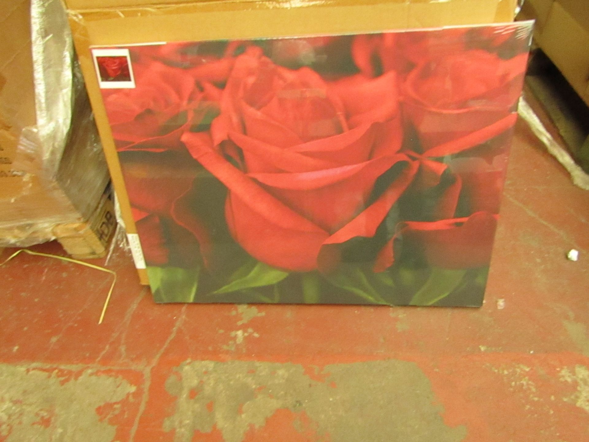 1 x Box of 2 per box Valentine Roses Prints - 80 x 60cm - New & Boxed.