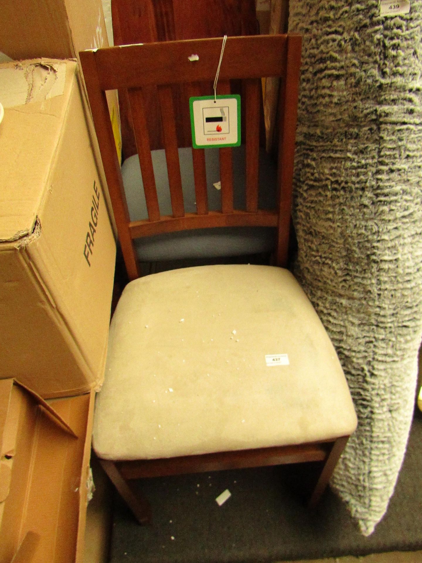 Fold Away Occasional Dining Chair - Unchecked & No Box