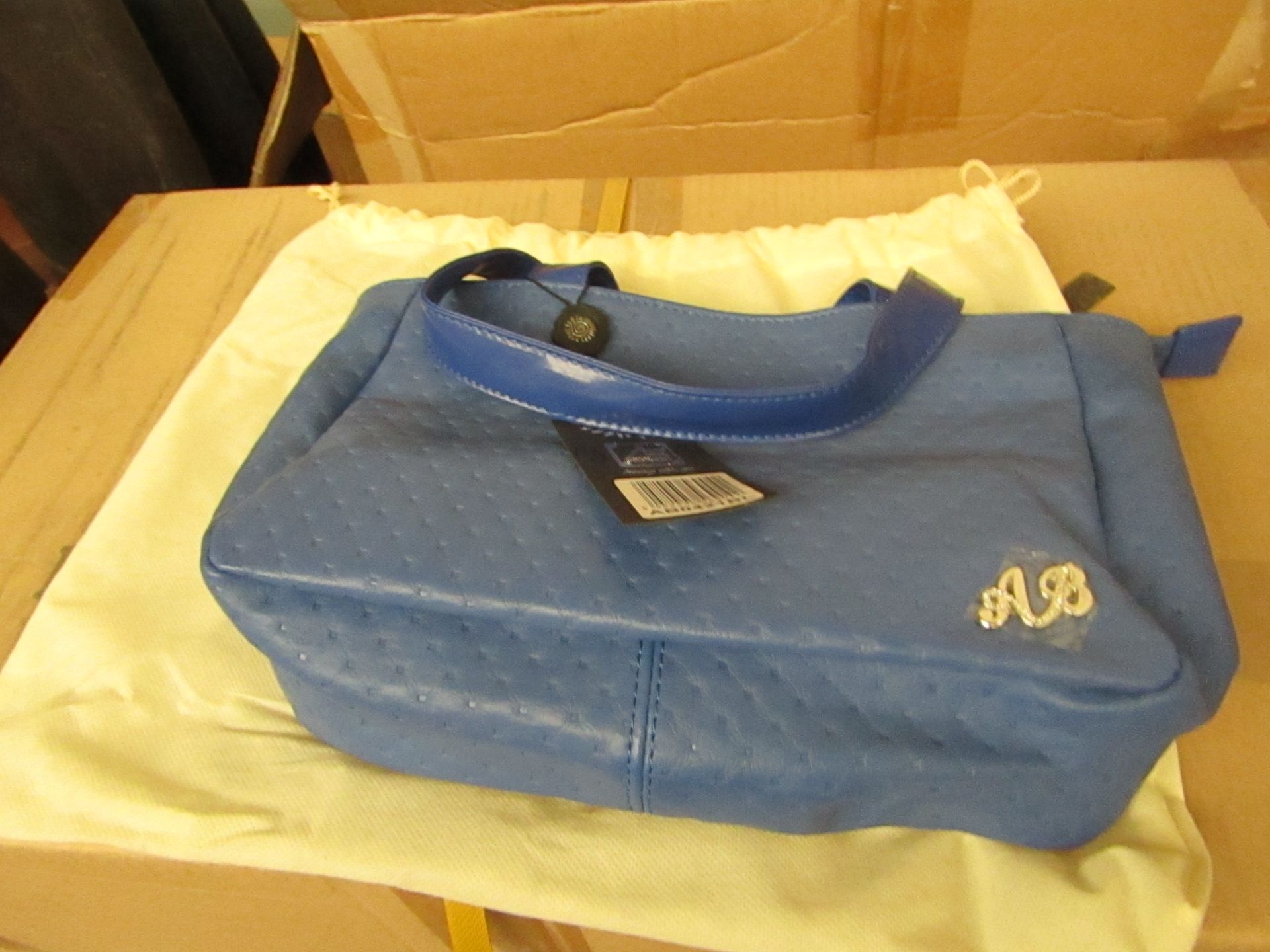 6 x AB Collizioni - Ladies Blue Handbags with Dustbags RRP £9.99 on ebay - New with tags