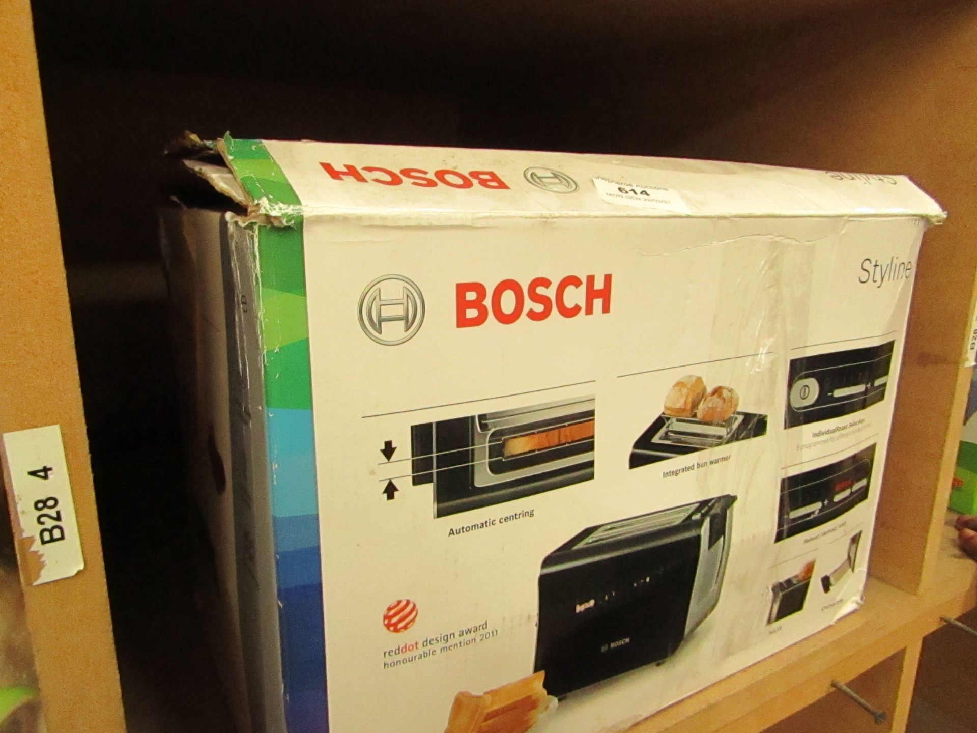 Bosch - Styleline 2 Slice Toaster, Black - Unchecked & Boxed - Box Abit Damaged.