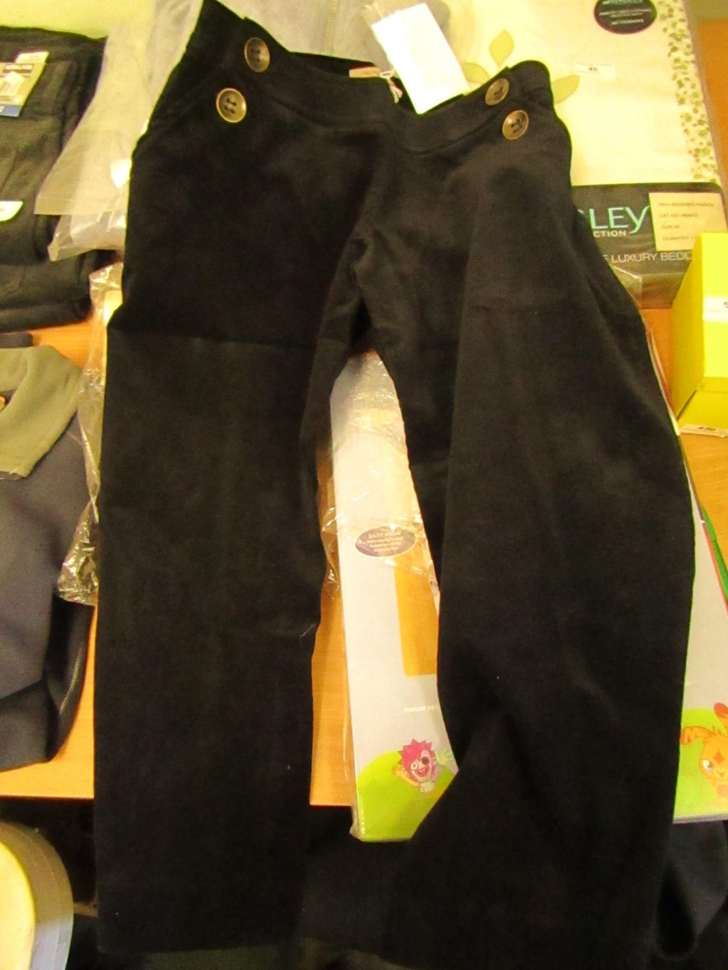 Blossom 3/4 Length Fine Cord Pants Black Size S New With Tags