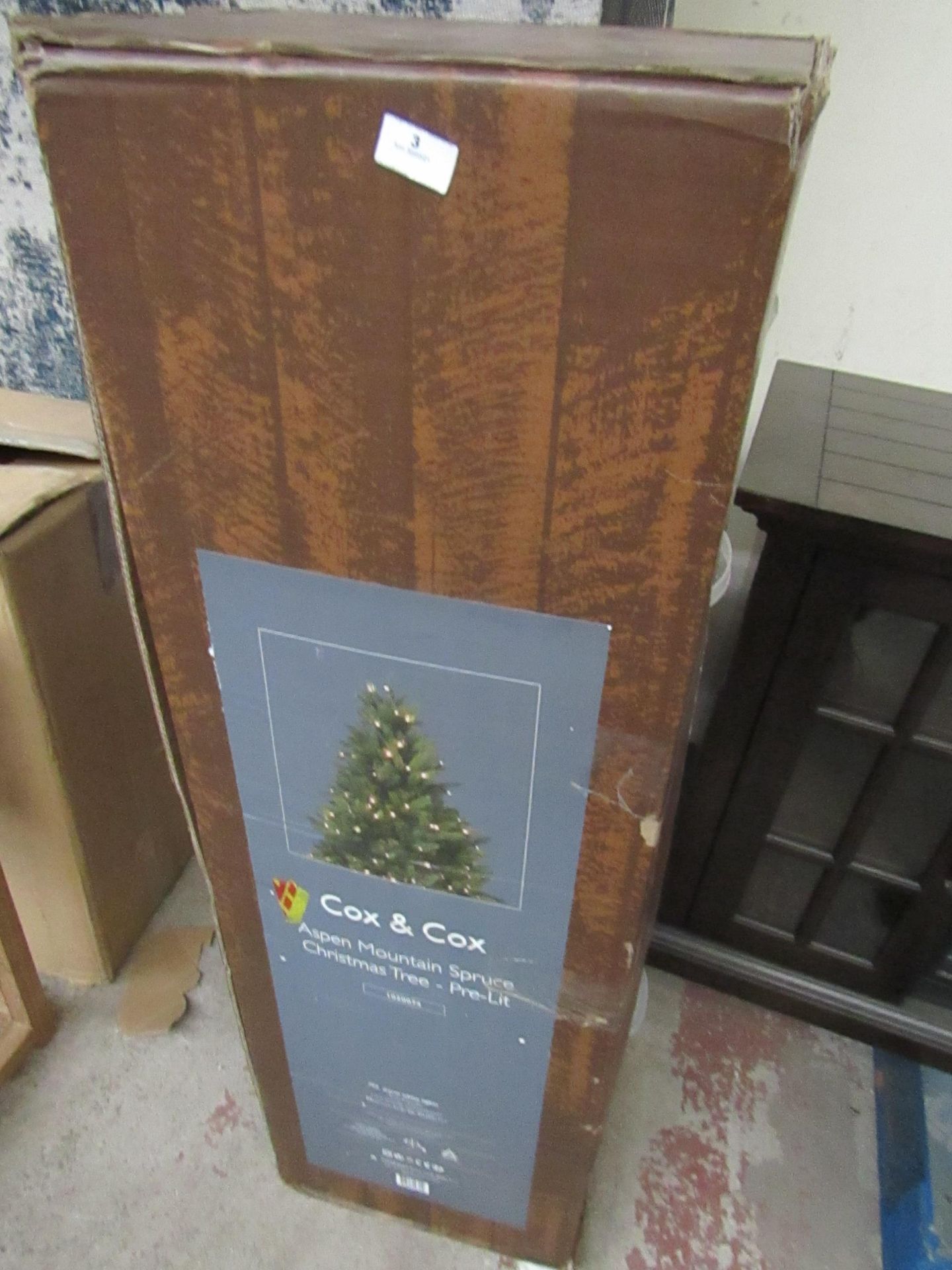 | 1x | COX & COX ASPEN MOUNTAIN SPRUCE CHRISTMAS TREE - PRE-LIT | UNCHECKED & BOXED | RRP £300 |