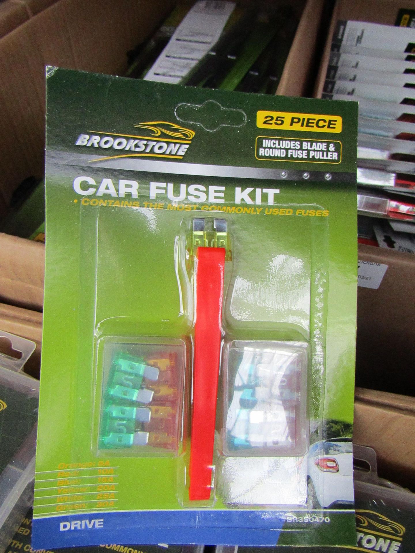 4x Brookstone 25 piece car fuse kits - New.