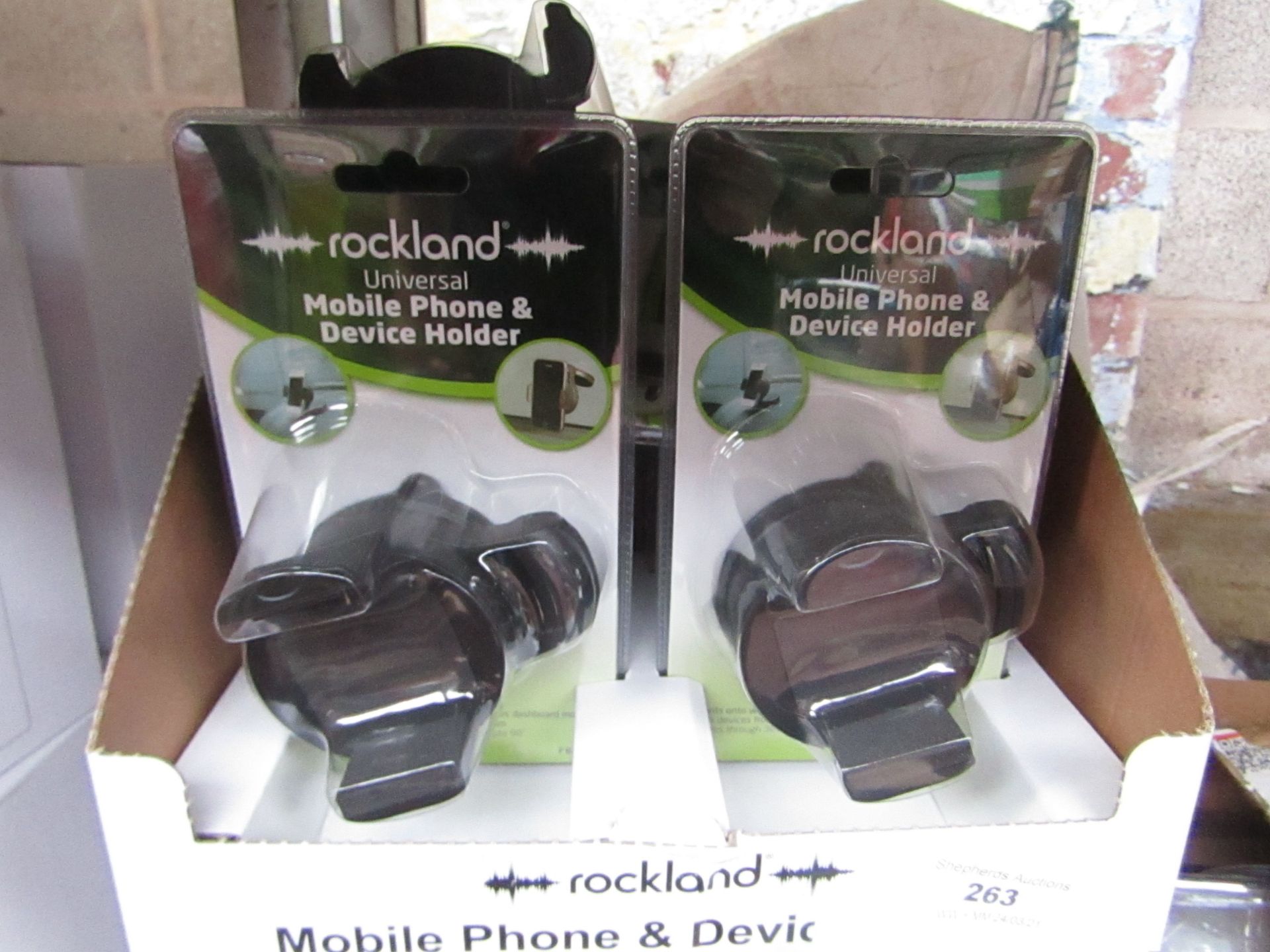 A Box of 4x Rockland Universal Mobile phone and device holders - New.
