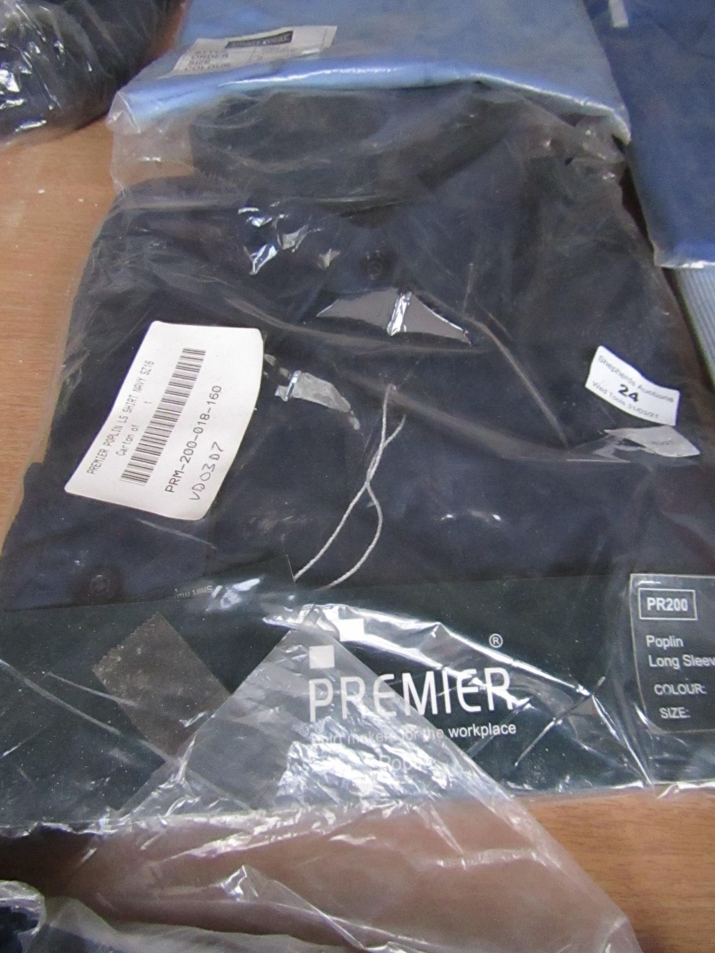 1x Smart Wear - Blue Buttoned Shirt - Size 8 - Unused & Packaged. 1x Premier - Poplin Navy Long