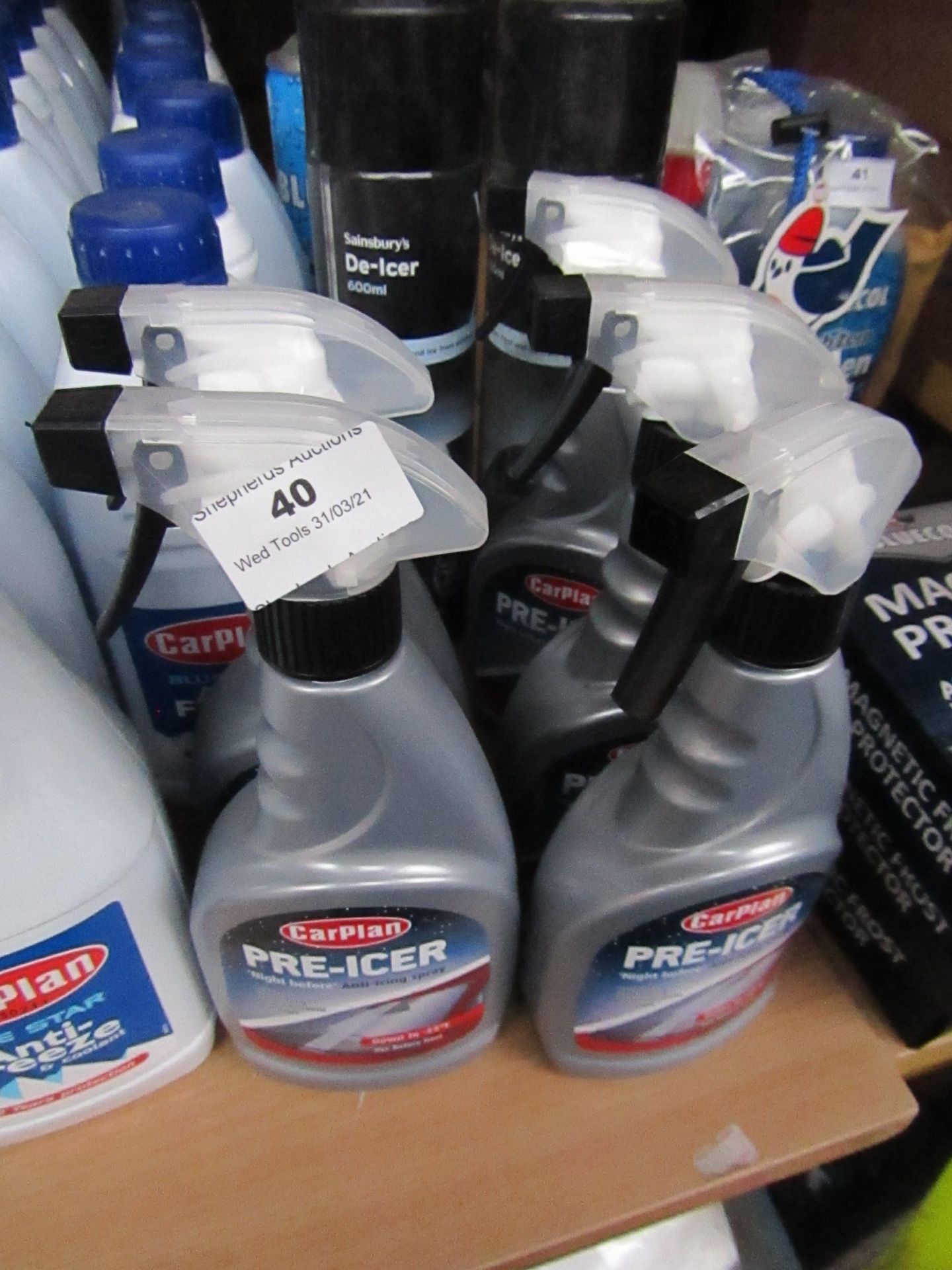 5x 500ml Spray Bottles of Car Plan Pre Icer, Spray the night before to prevent the windows