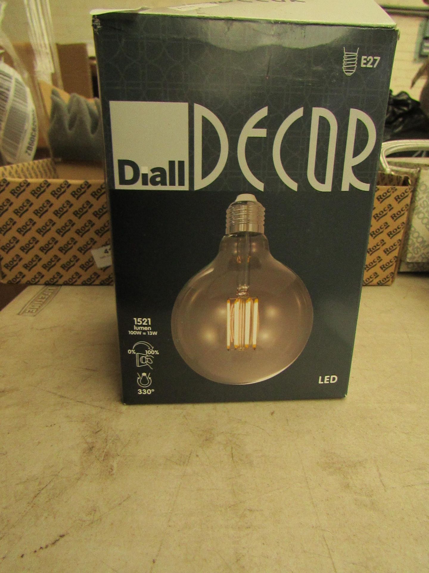 Diall Decur E27 LED Light Bliub new & boxed