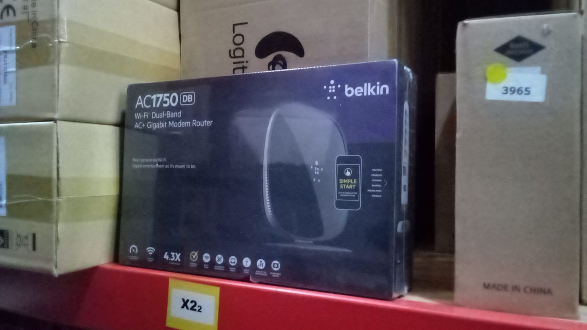 50pcs - Sealed Belkin AC1750 Dual Band WiFi Gigabit Moden Router Euro Plug - Unchecked Untested in