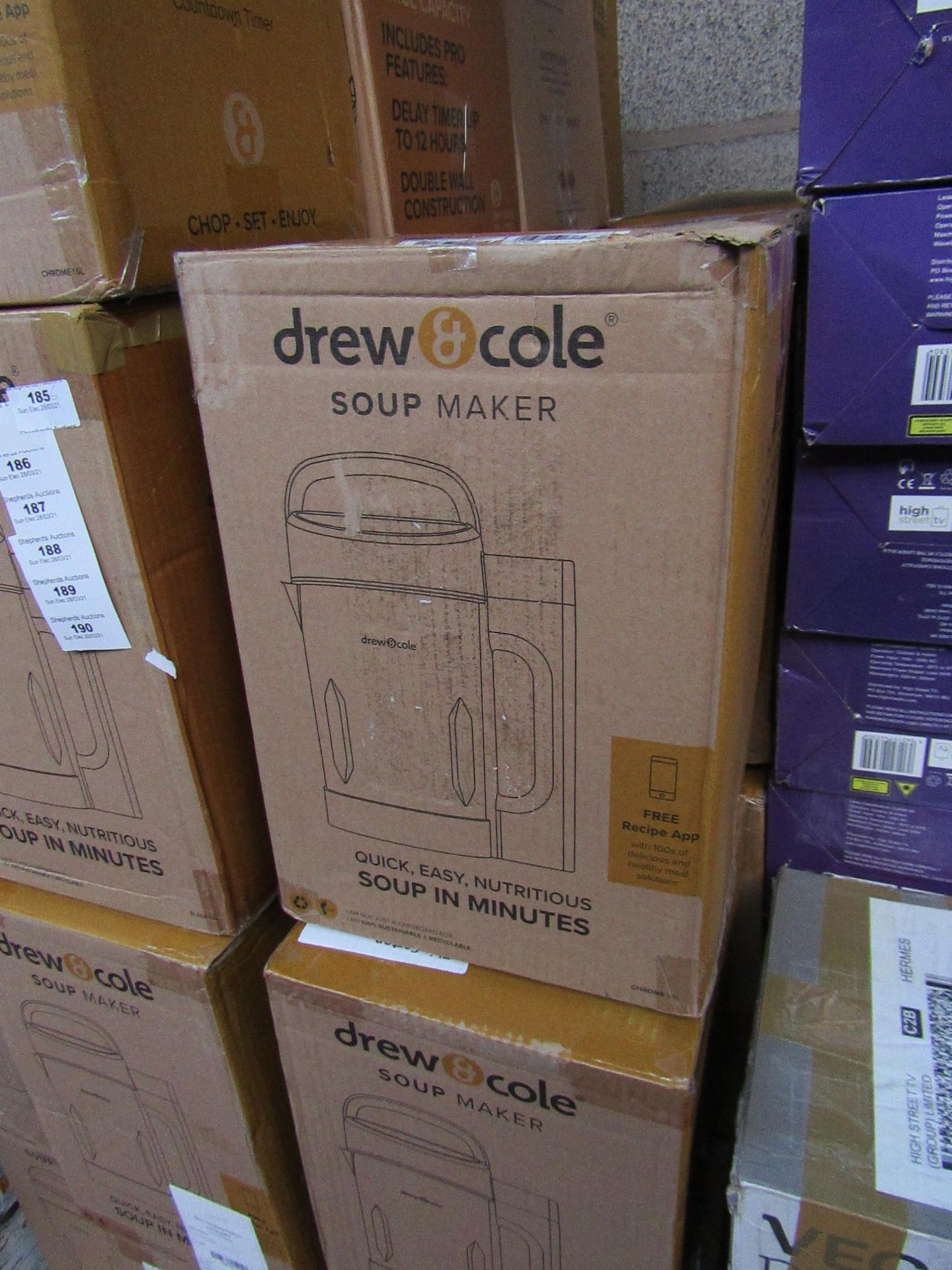 | 6X | DREW AND COLE SOUP CHEF | BOXED AND UNCHECKED | NO ONLINE RESALE | SKU C5060541516809 |