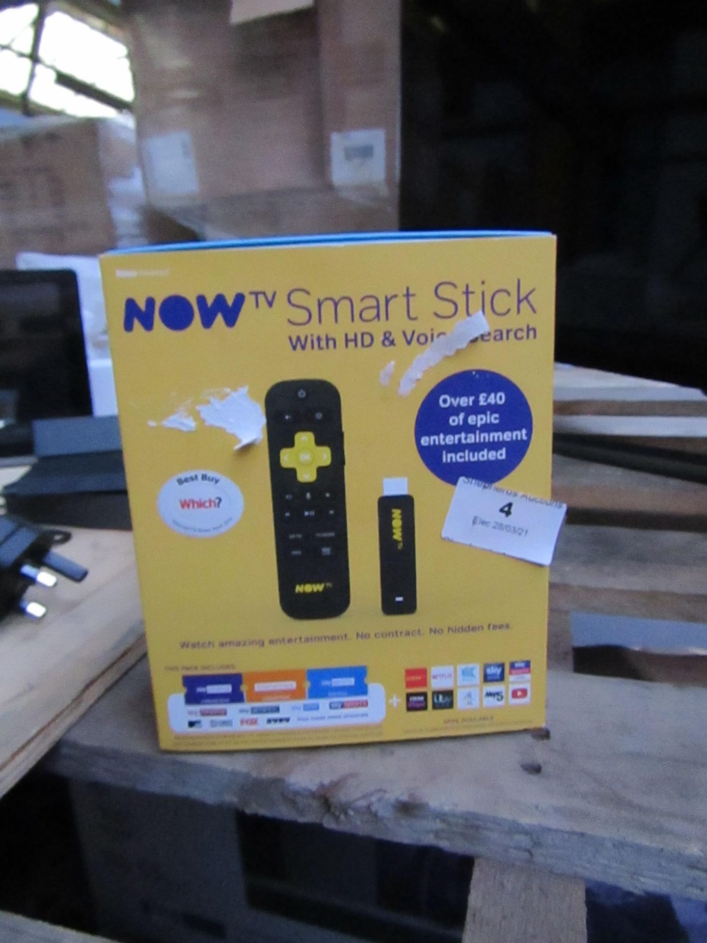 Now Tv smart stick with HD and Voice search, Unchecked in original box