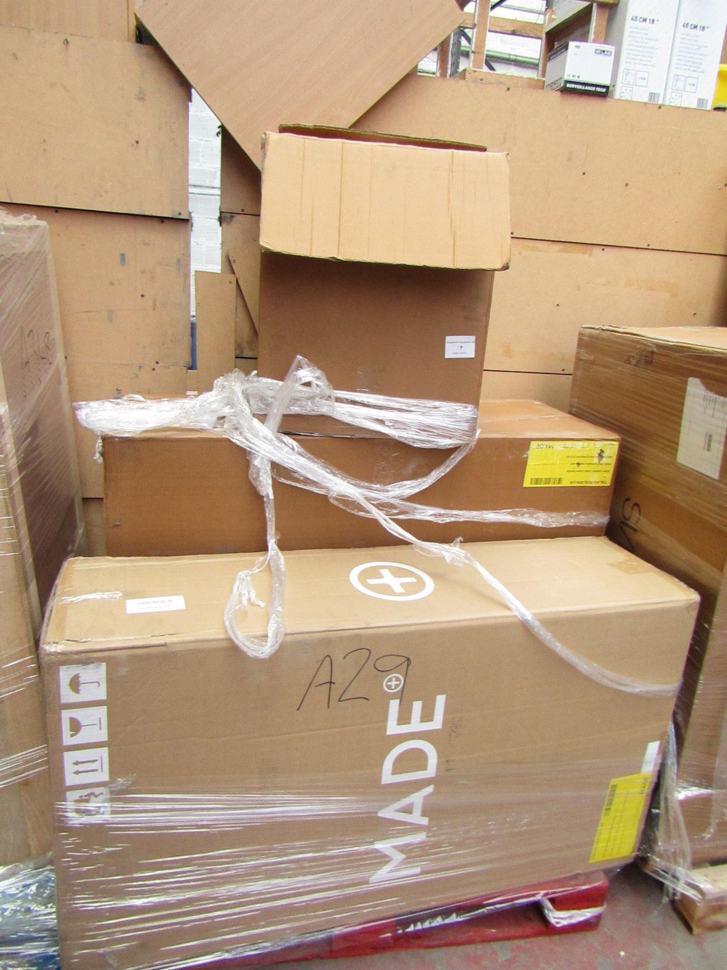 | 1X | PALLET OF FAULTY / MISSING PARTS / DAMAGED CUSTOMER RETURNS MADE.COM STOCK UNMANIFESTED |