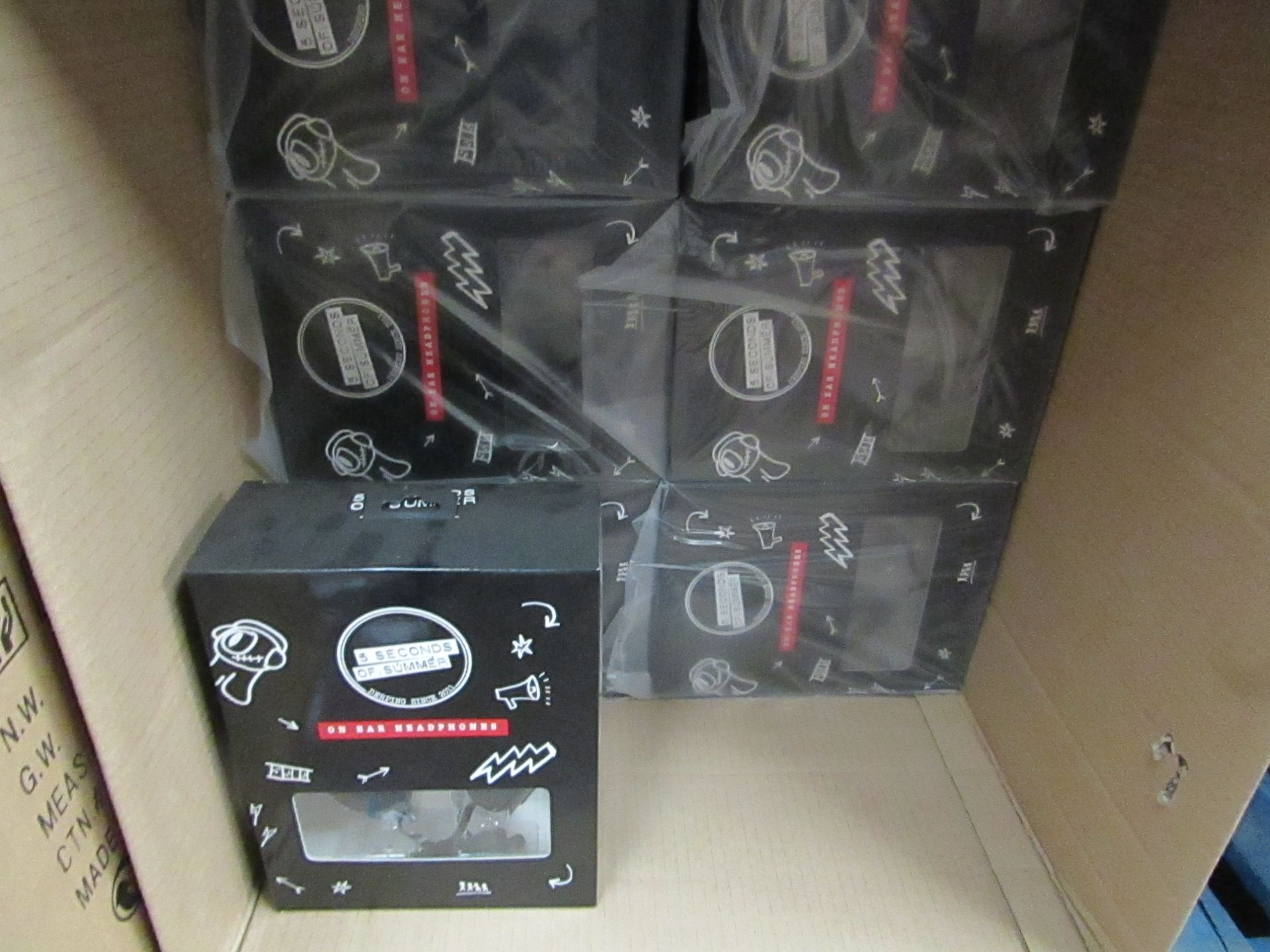 2x 5 Seconds of Summer Headphones - Packaged & Unused.