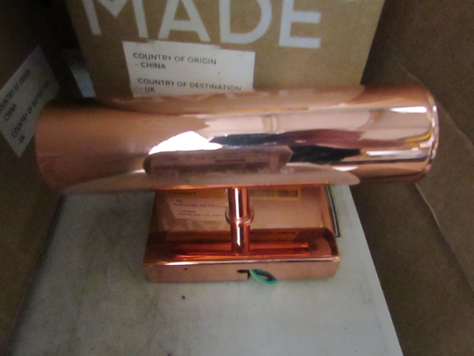 | 1X | MADE.COM LENNOX WALL LAMP, COPPER | RRP £39 | UNCHECKED & BOXED |