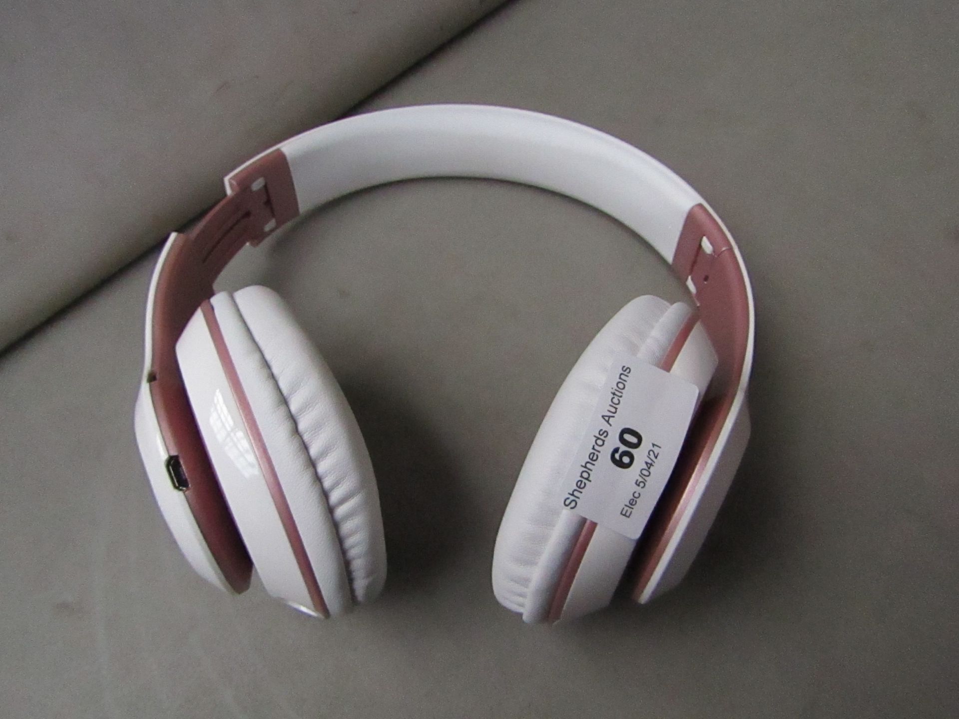 Wireless Rose Gold & White Headphones Unchecked & Boxed