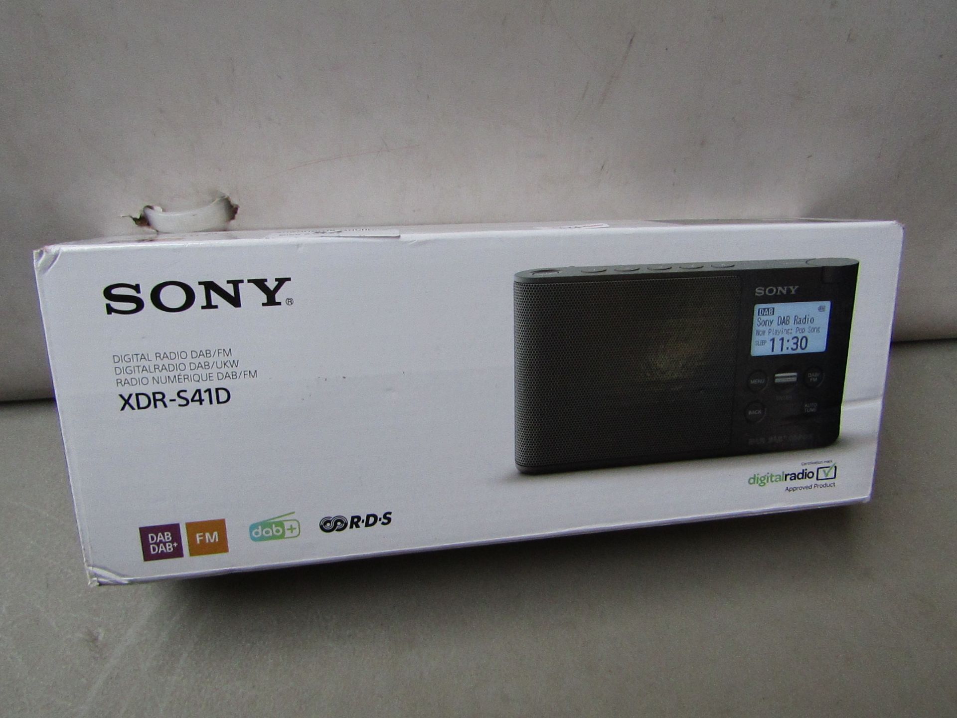 Sony Digital RADIO DAB/FM XDR-S41D Unchecked & Boxed