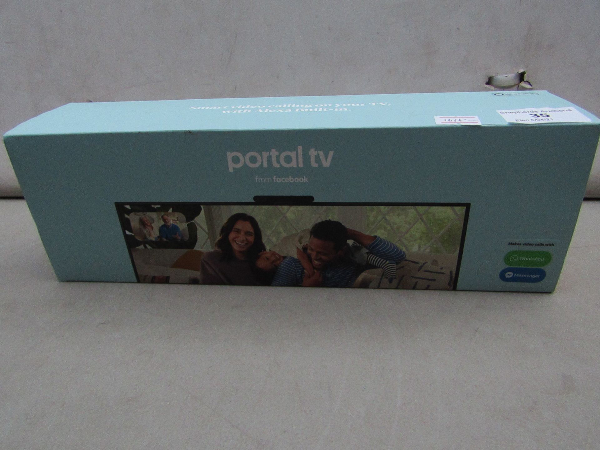 Portablke TV from FaceBook With Built In Alexa & also can make video calls with watsapp and