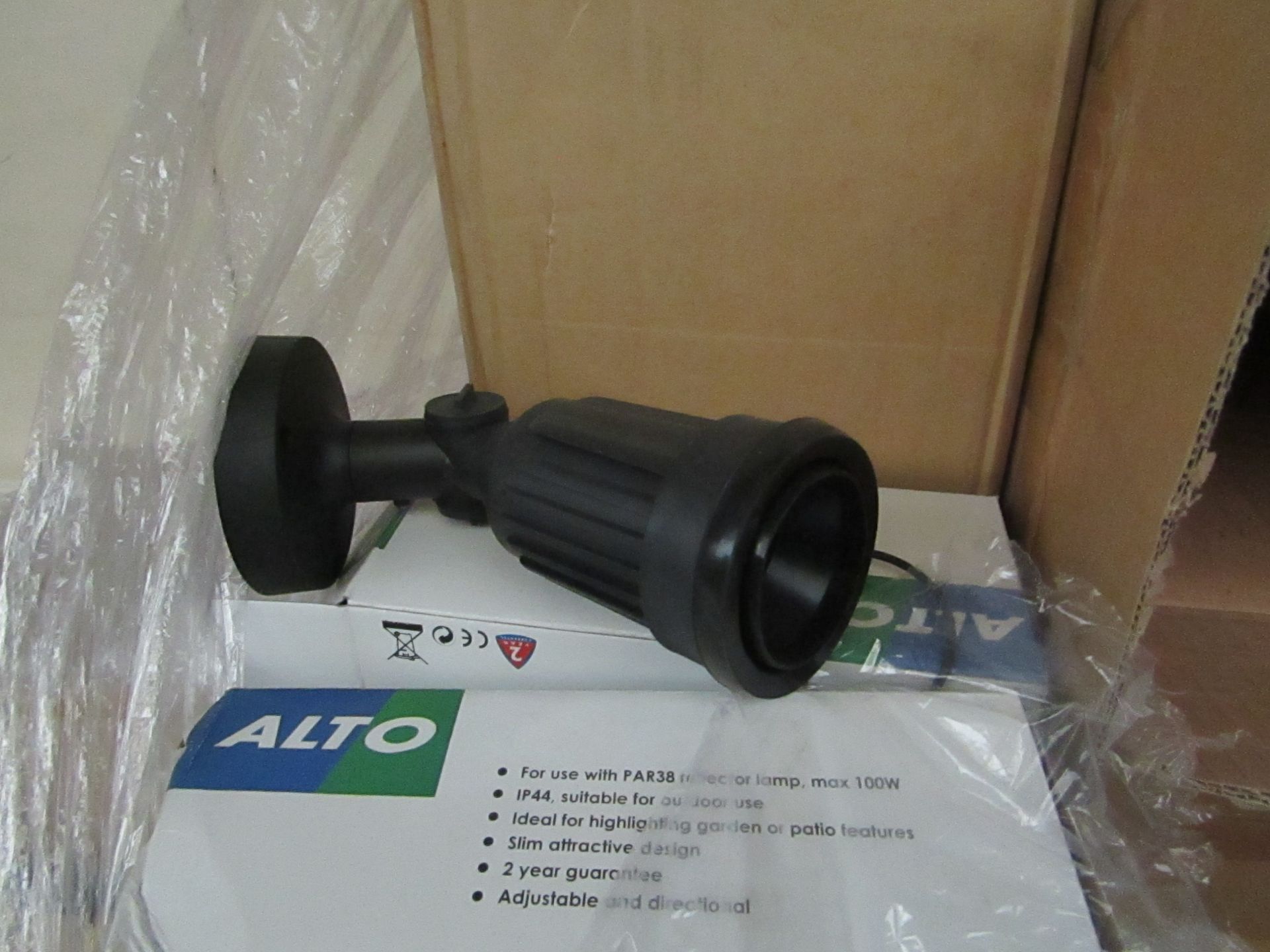 6x Alto - Outdoor IP44 Wall mounted Spot Light Suitable for Highlighting  Garden, Patio, etc