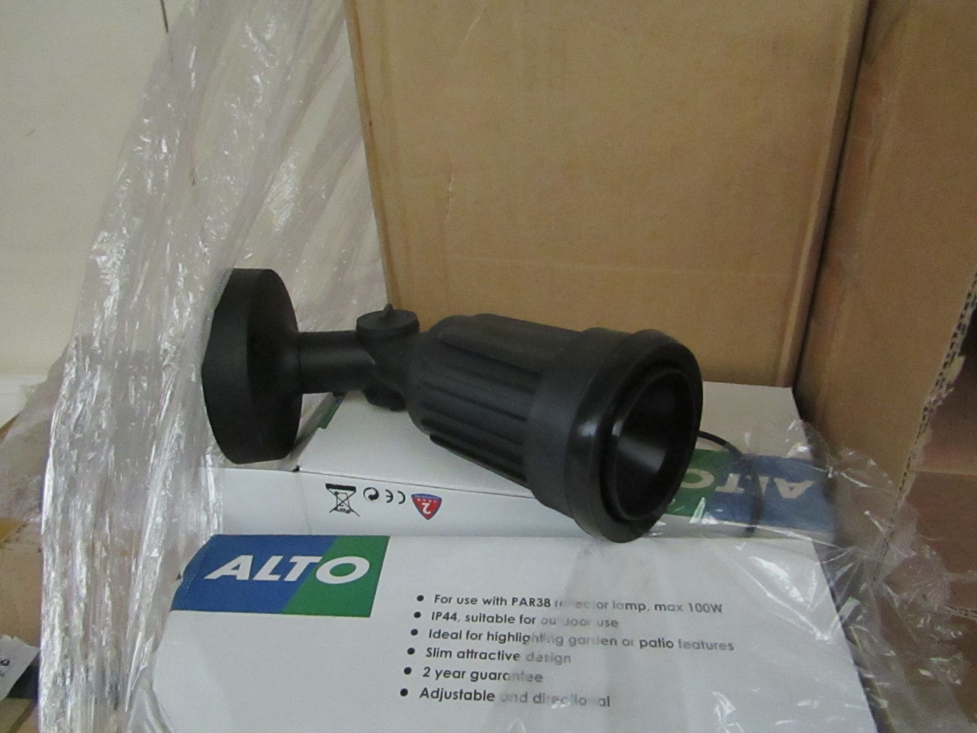 6x Alto - Outdoor IP44 Wall mounted Spot Light Suitable for Highlighting  Garden, Patio, etc