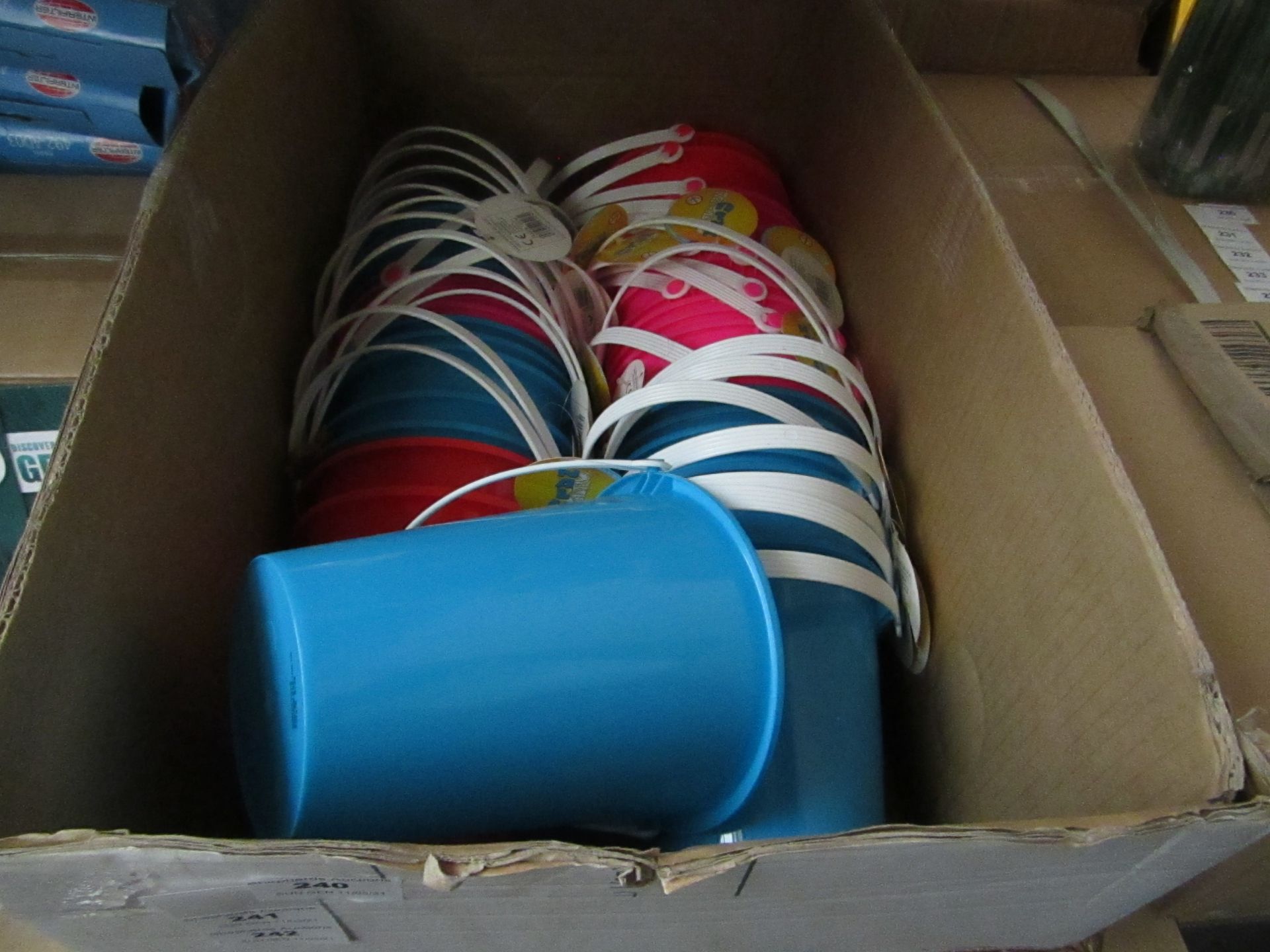 6x Colourful Sand play buckets - New, Also The Colour may vary to the picture.