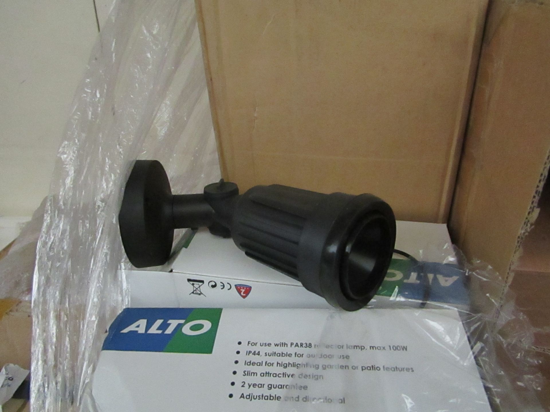 6x Alto - Outdoor IP44 Wall mounted Spot Light Suitable for Highlighting  Garden, Patio, etc