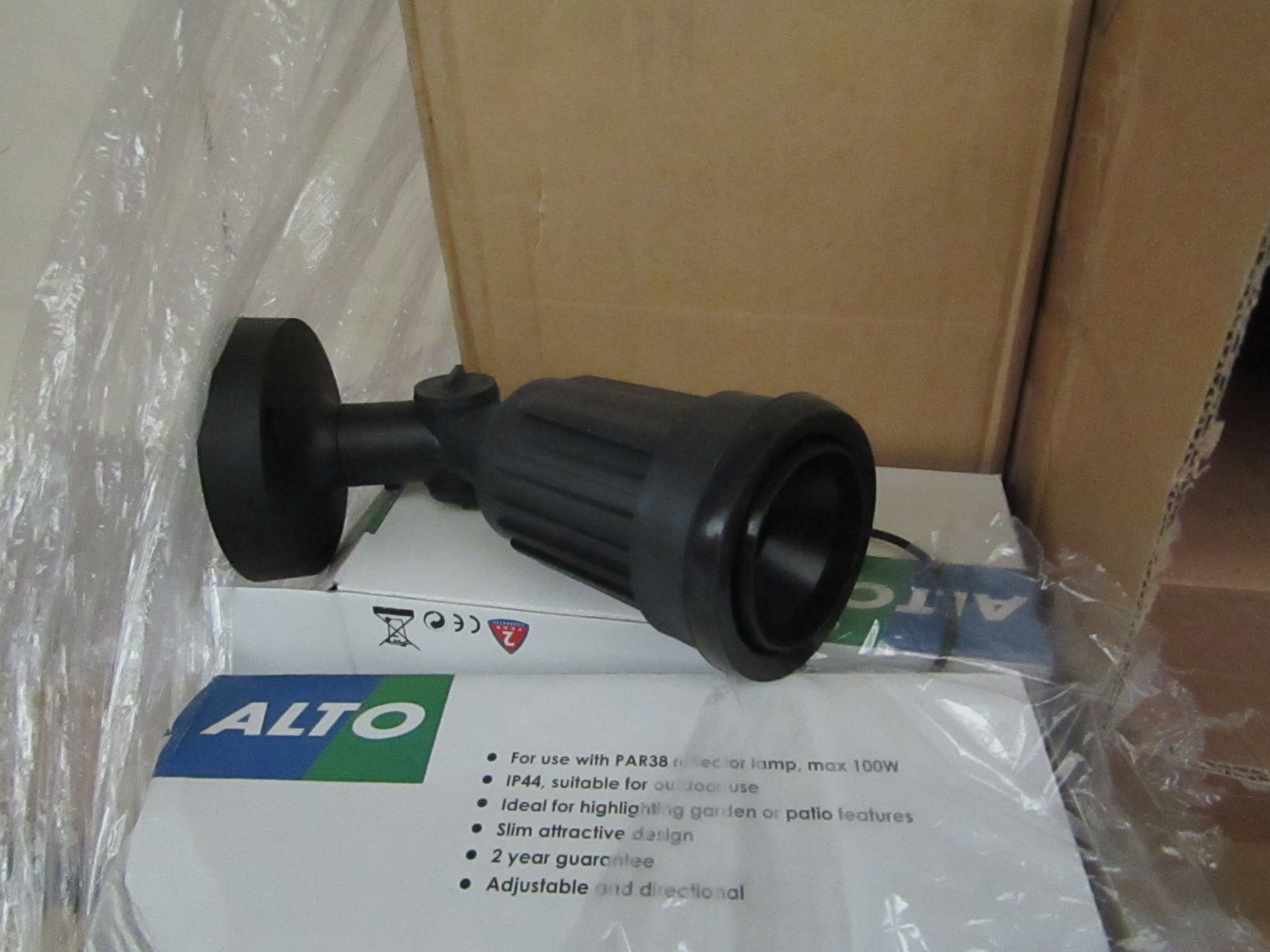 4x Alto - Outdoor IP44 Wall mounted Spot Light Suitable for Highlighting  Garden, Patio, etc