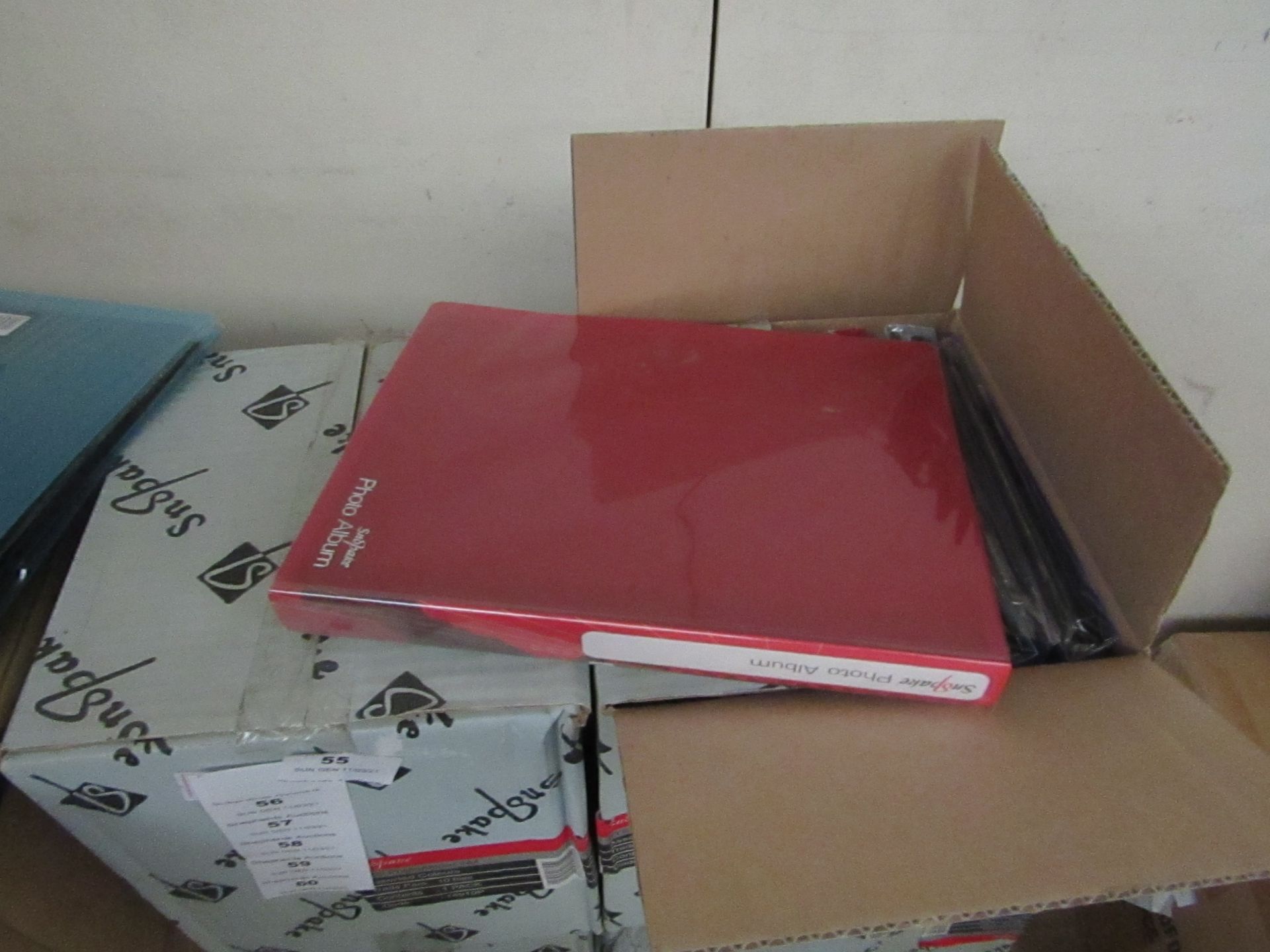 Box of 10 packs of Snopake Photo albums, each holds approx 144 photos - Unused & Boxed.