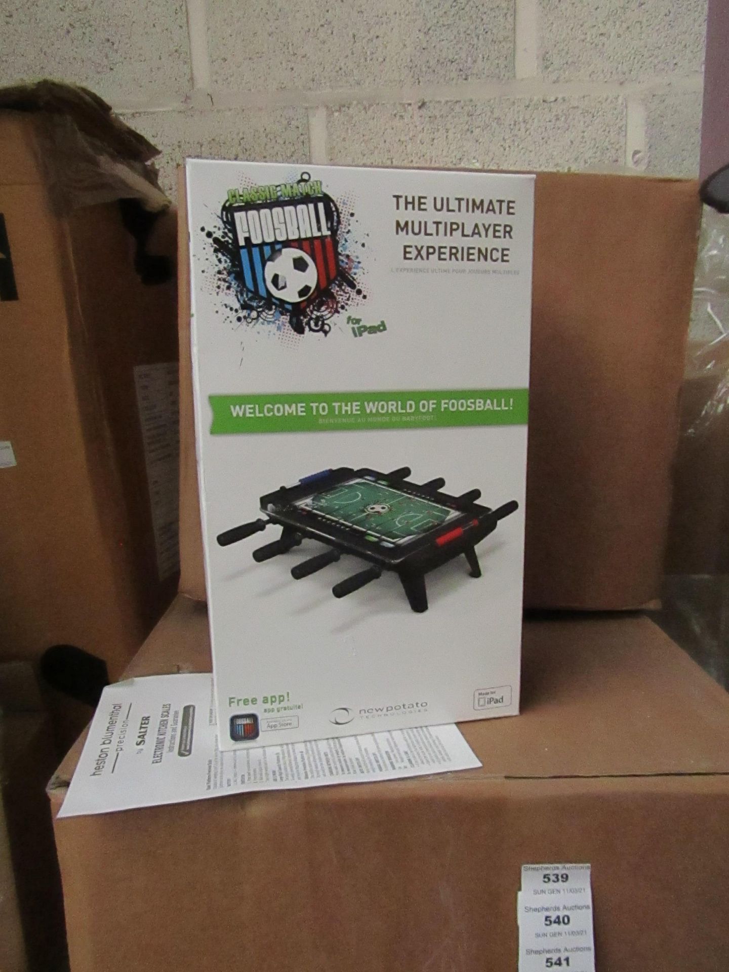 2x Foosball Realistic Football Game Table for your iPad, you insert you iPad into the case to make