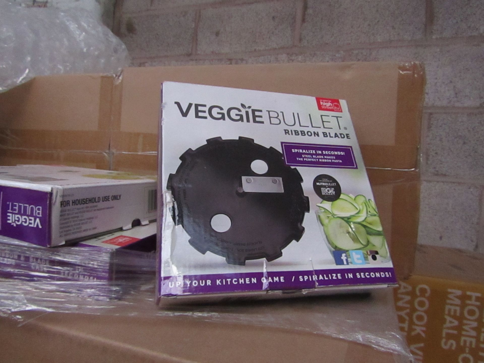 | 20X | VEGGIE BULLET RIBBON BLADES | NEW AND BOXED | NO ONLINE RESALE | SKU - | RRP £10 | TOTAL LOT