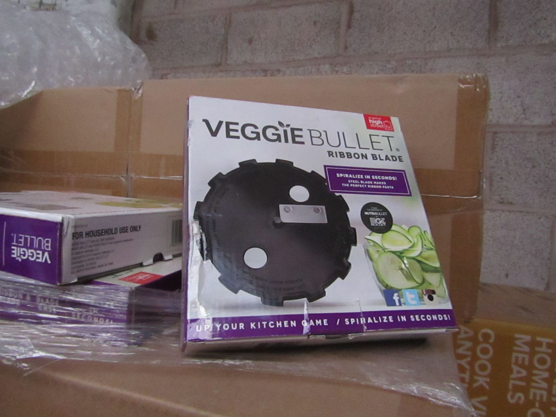 | 20X | VEGGIE BULLET RIBBON BLADES | NEW AND BOXED | NO ONLINE RESALE | SKU - | RRP £10 | TOTAL LOT