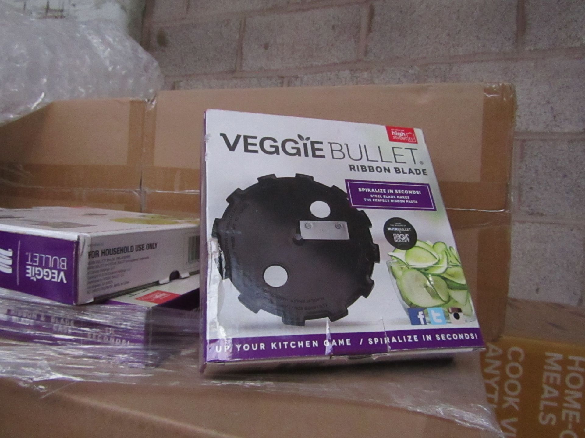 | 20X | VEGGIE BULLET RIBBON BLADES | NEW AND BOXED | NO ONLINE RESALE | SKU - | RRP £10 | TOTAL LOT