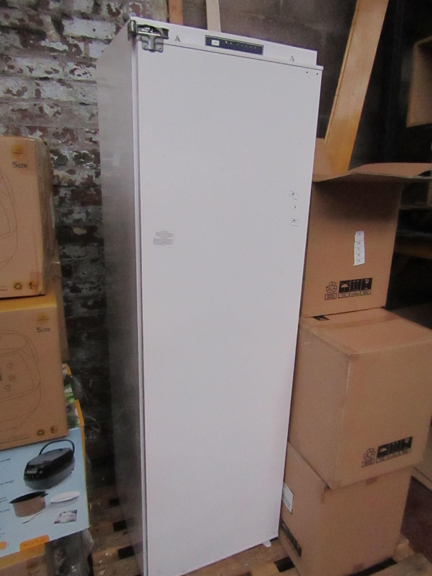 Sharp freestanding intergrated fridge, tested working, could do with a clean inside