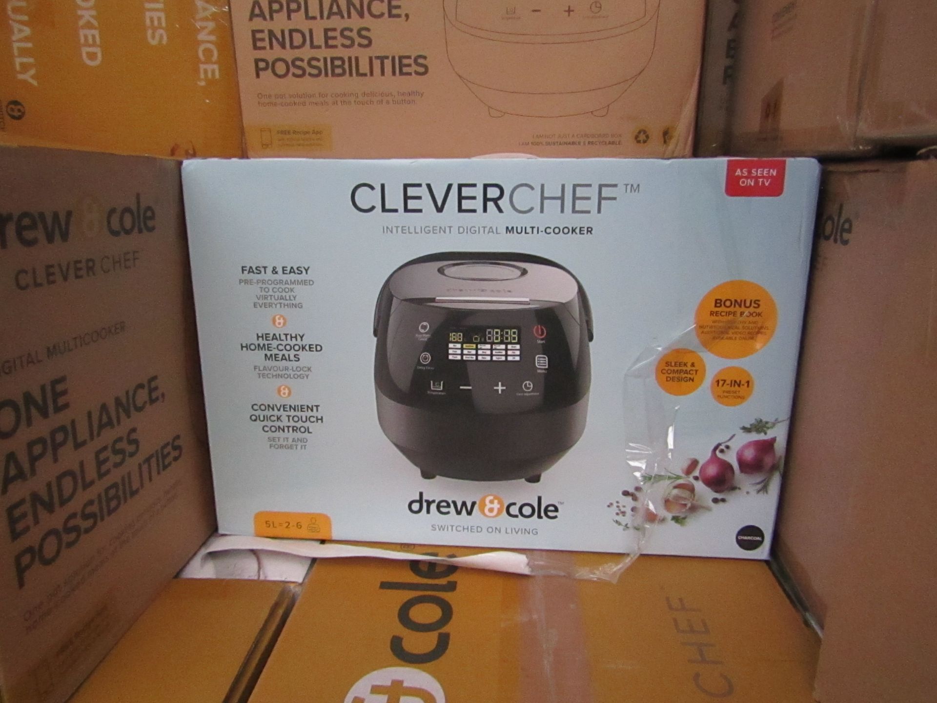 | 6X | DREW AND COLE CLEVER CHEF | BOXED AND UNCHECKED | NO ONLINE RESALE | SKU - | RRP £69.99 |