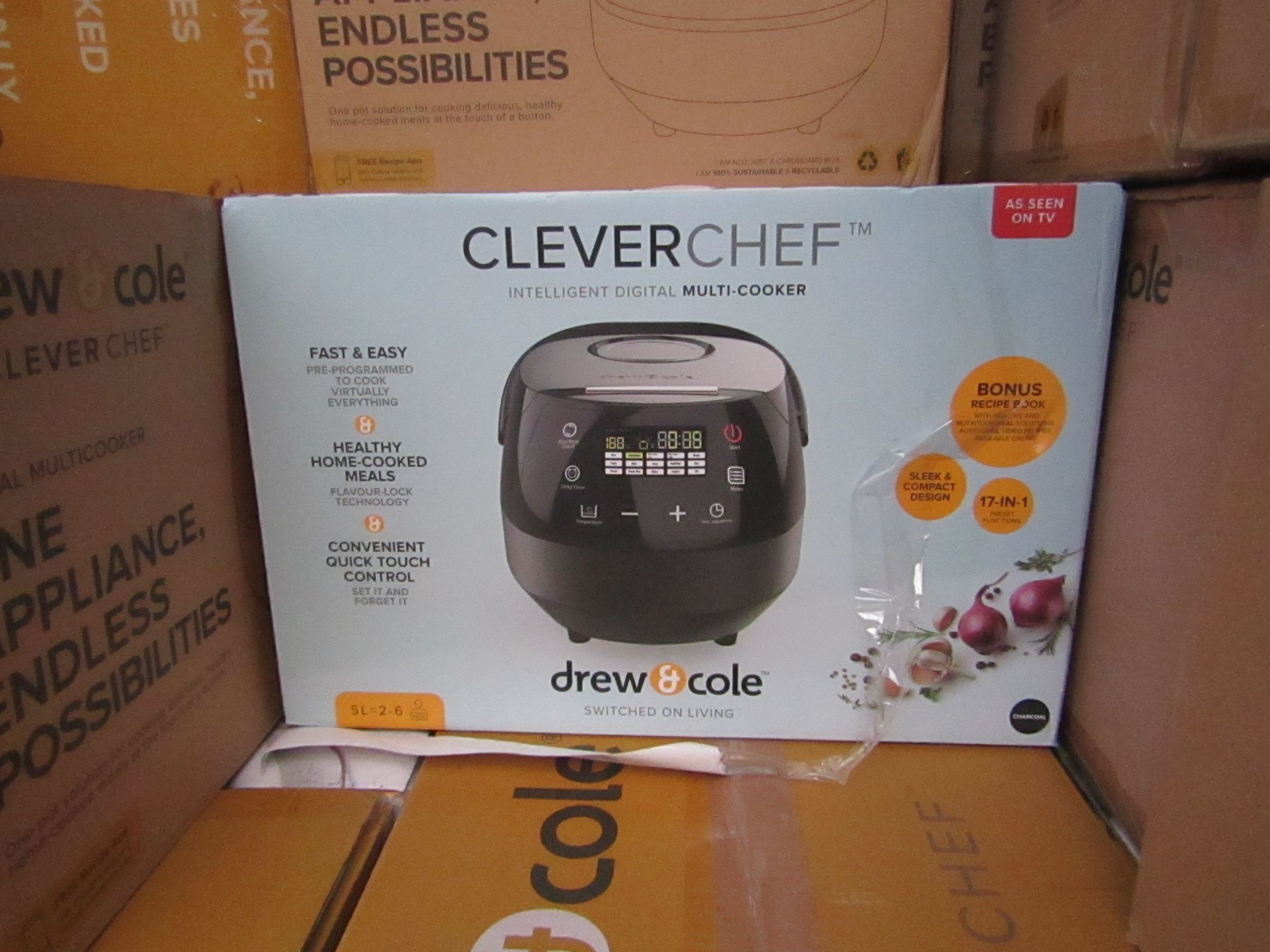 | 6X | DREW AND COLE CLEVER CHEF | BOXED AND UNCHECKED | NO ONLINE RESALE | SKU - | RRP £69.99 |