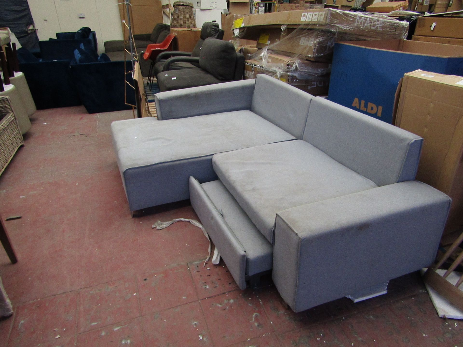 | 1X | MADE.COM GREY SOFA BED | COULD DO WITH A REALLY GOOD CLEAN | RRP £- |