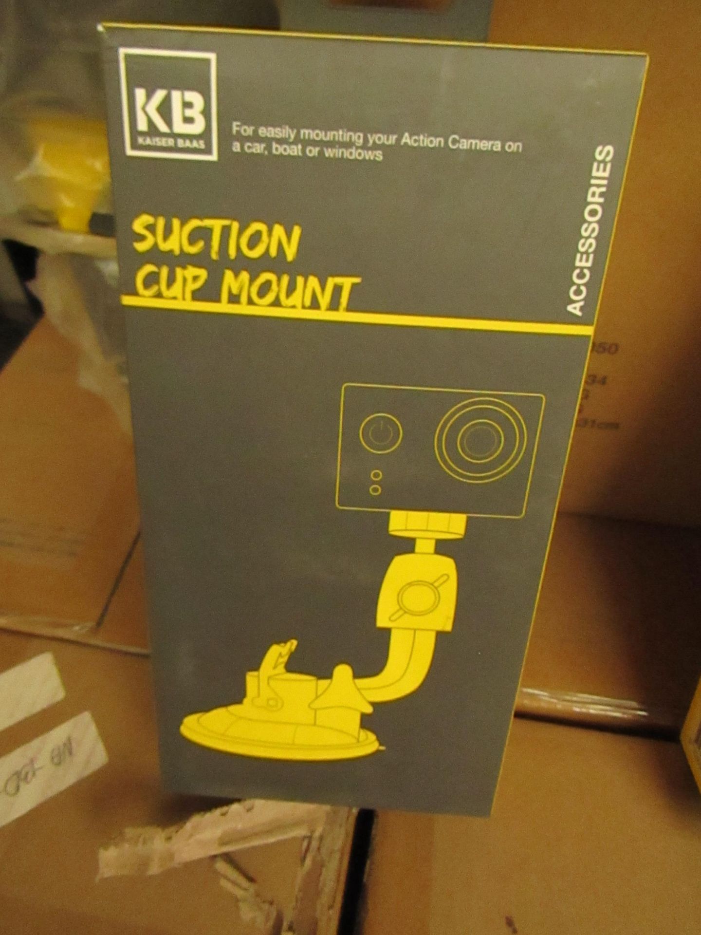 2x Kaiser Baas - Suction Cup Mount (Suitable for Mounting Action Camera) - New & Boxed.