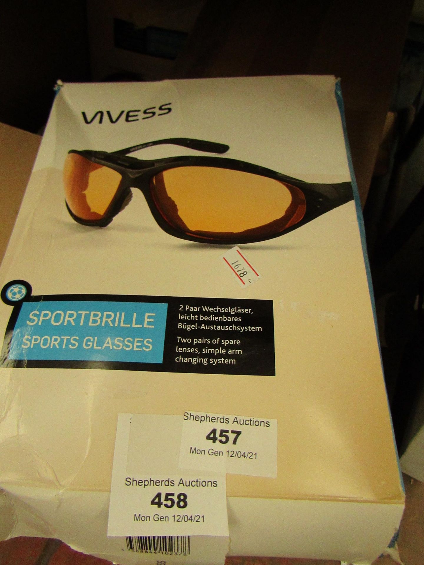 5x Vivess SportBrille Sports Glasses - New & Boxed (but may have damaged packaging)