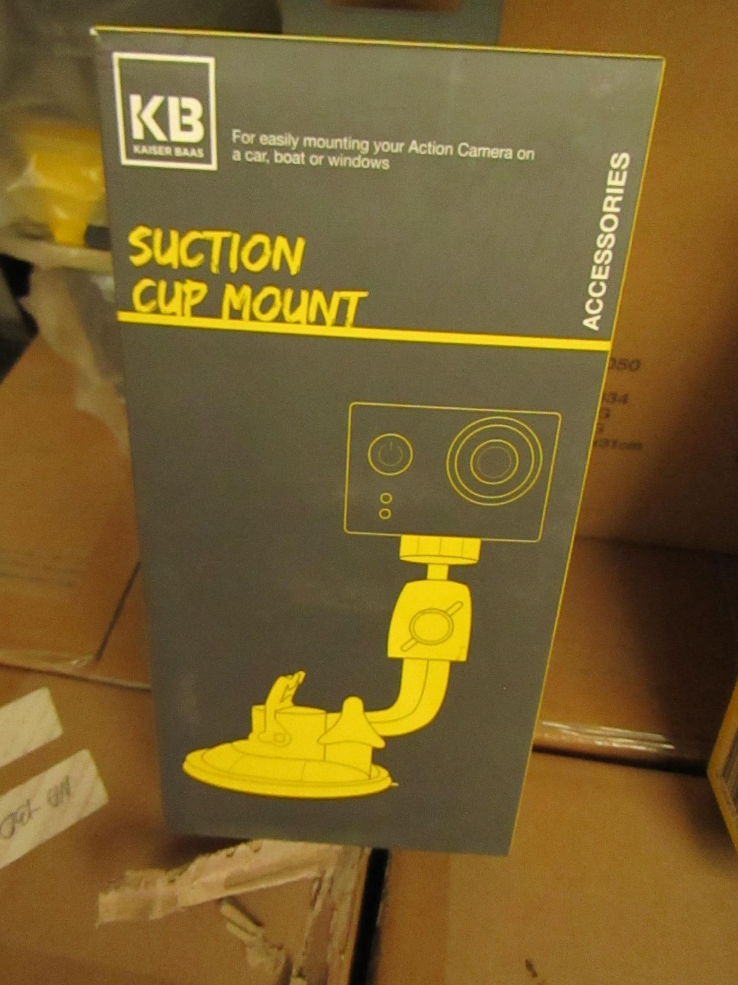 2x Kaiser Baas - Suction Cup Mount (Suitable for Mounting Action Camera) - New & Boxed.