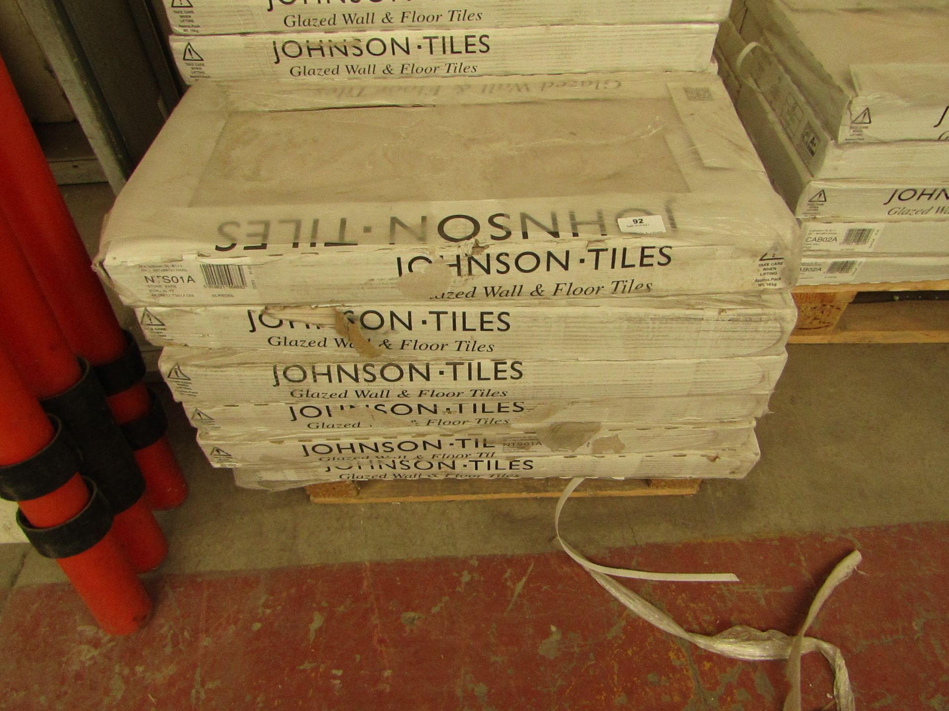 6x Packs of 5 Stone Marble Ecru Matt 300x600 wall and Floor Tiles By Johnsons, New, the RRP per pack